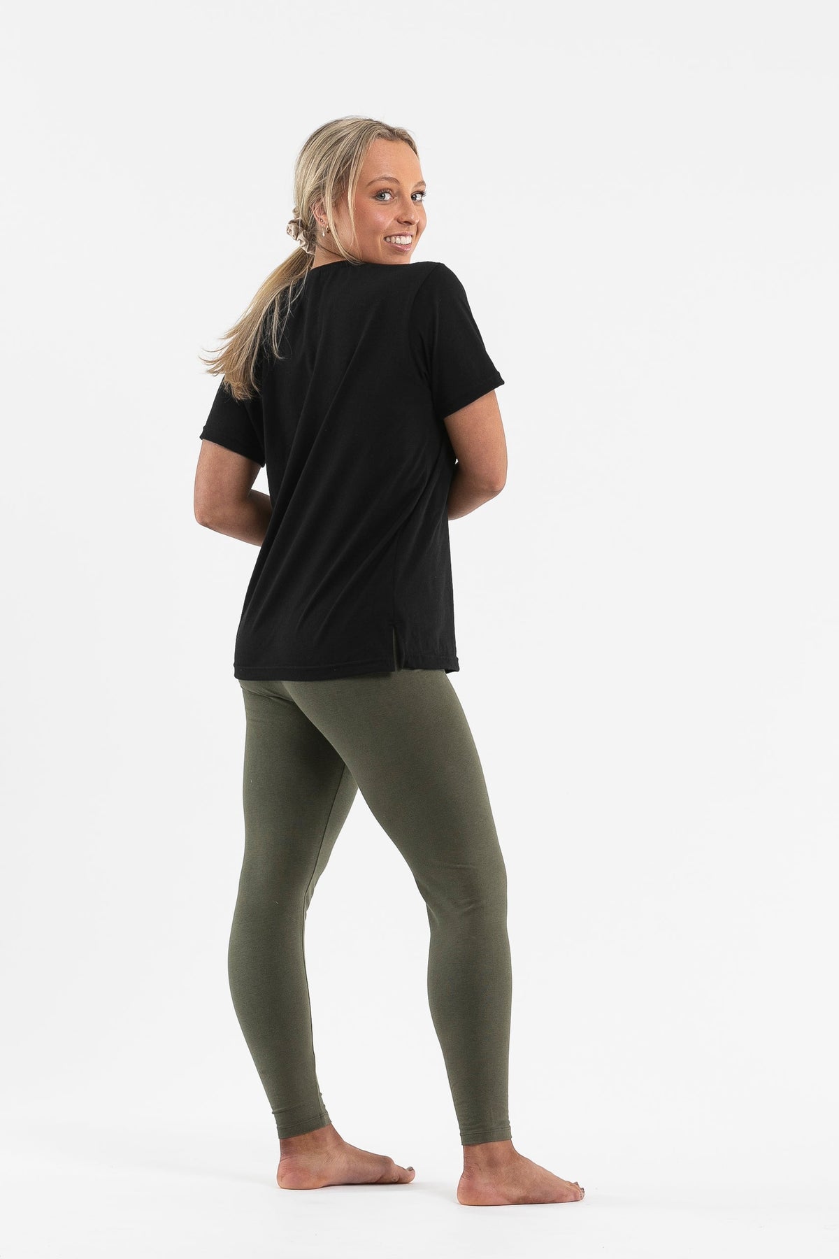 Organic Yoga Clothing Australia  _ Khaki Leggings