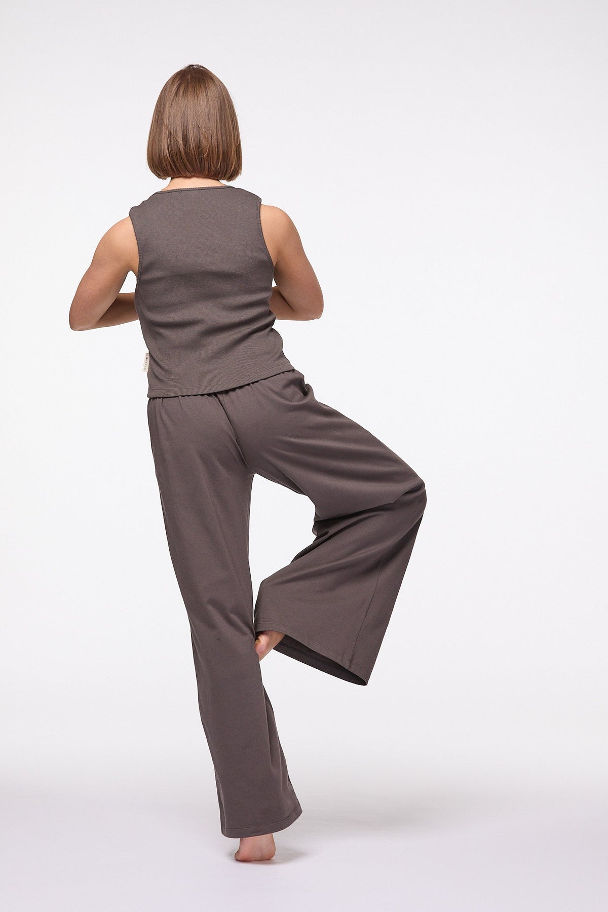 Palazzo Wide Leg Pants | Brown