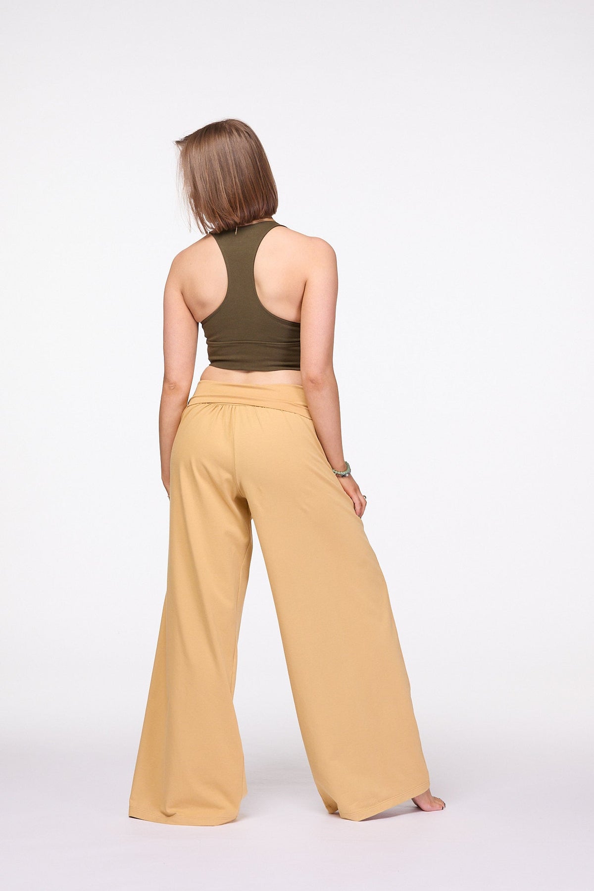 Palazzo Wide Leg Pants | Mustard