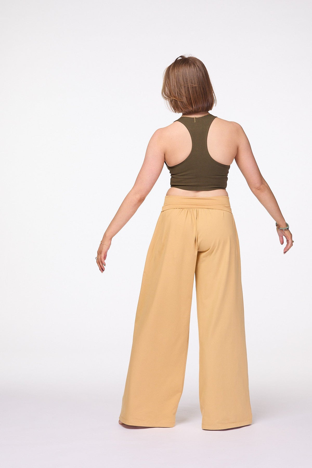 Palazzo Wide Leg Pants | Mustard