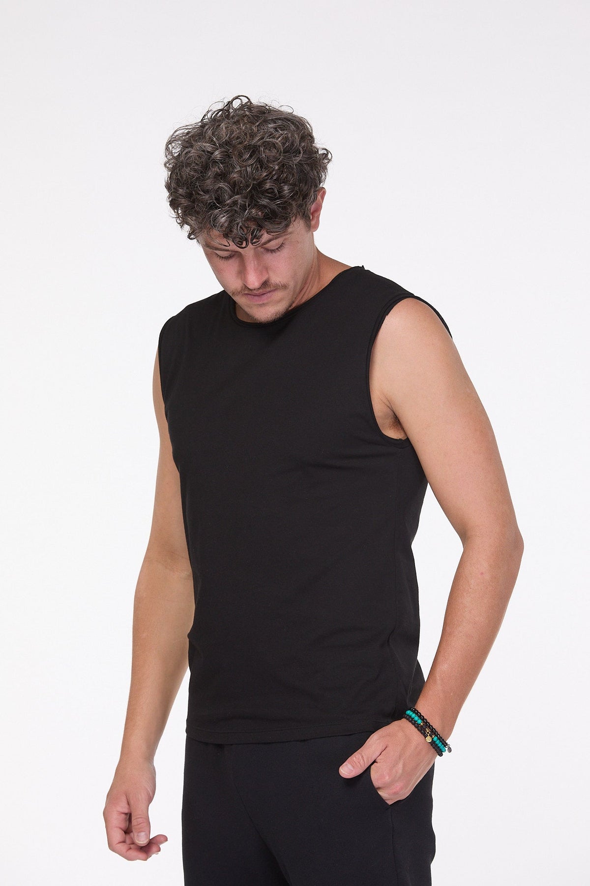 Black Mens Cotton  Yoga Outfit Luna & Soul Australia 3