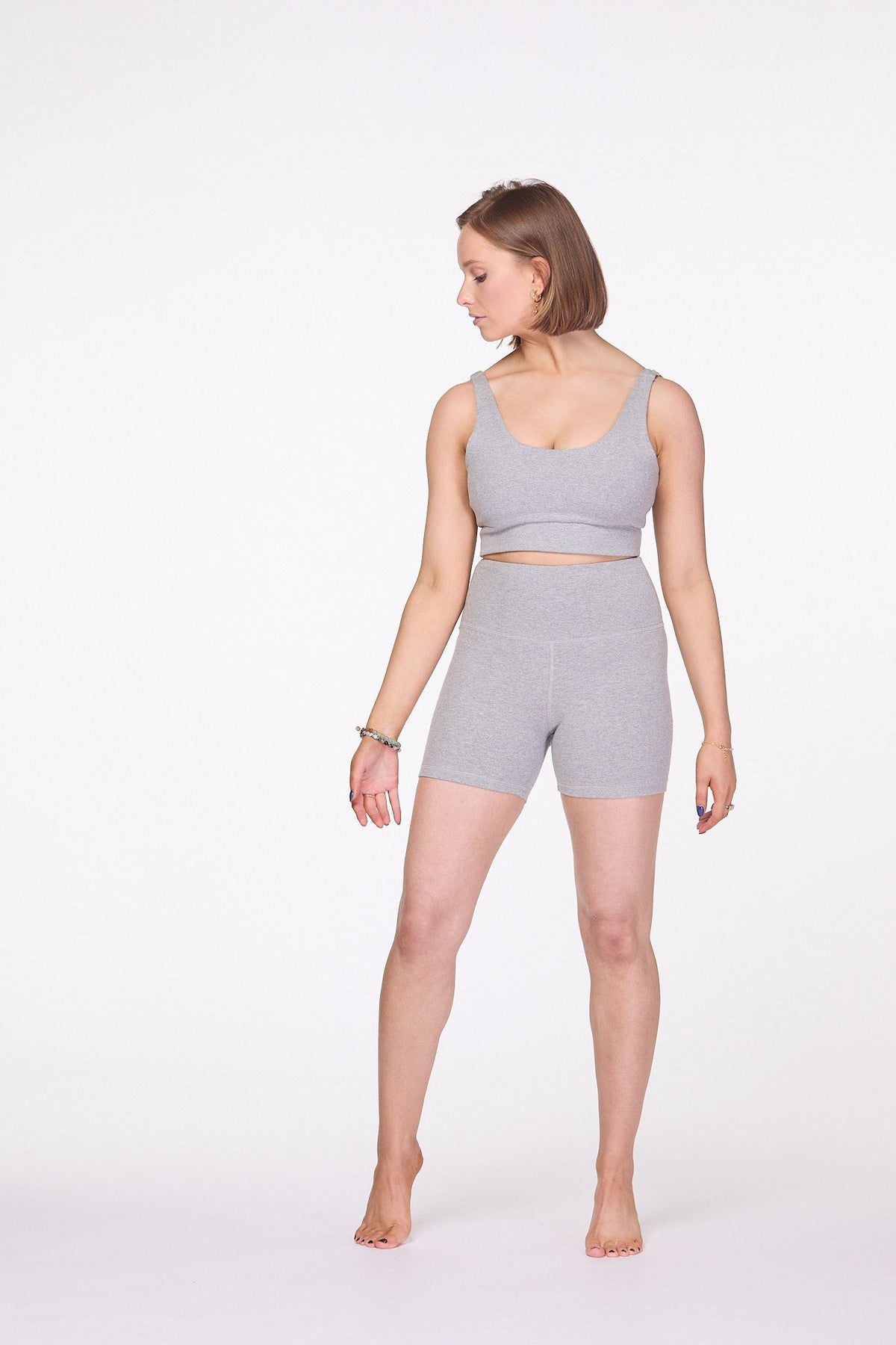 Grey Cotton cycling shorts for women Australia
