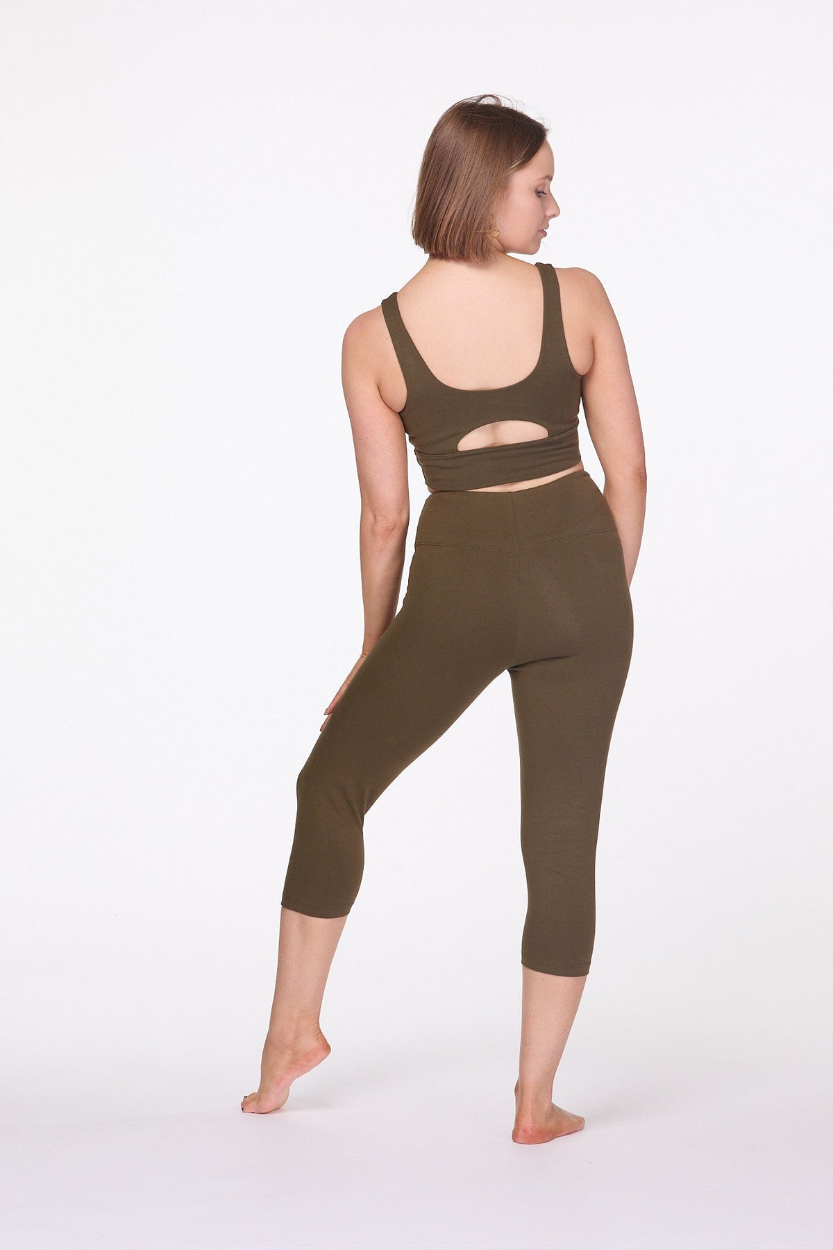 Capri Leggings Khaki Luna & Soul Australia