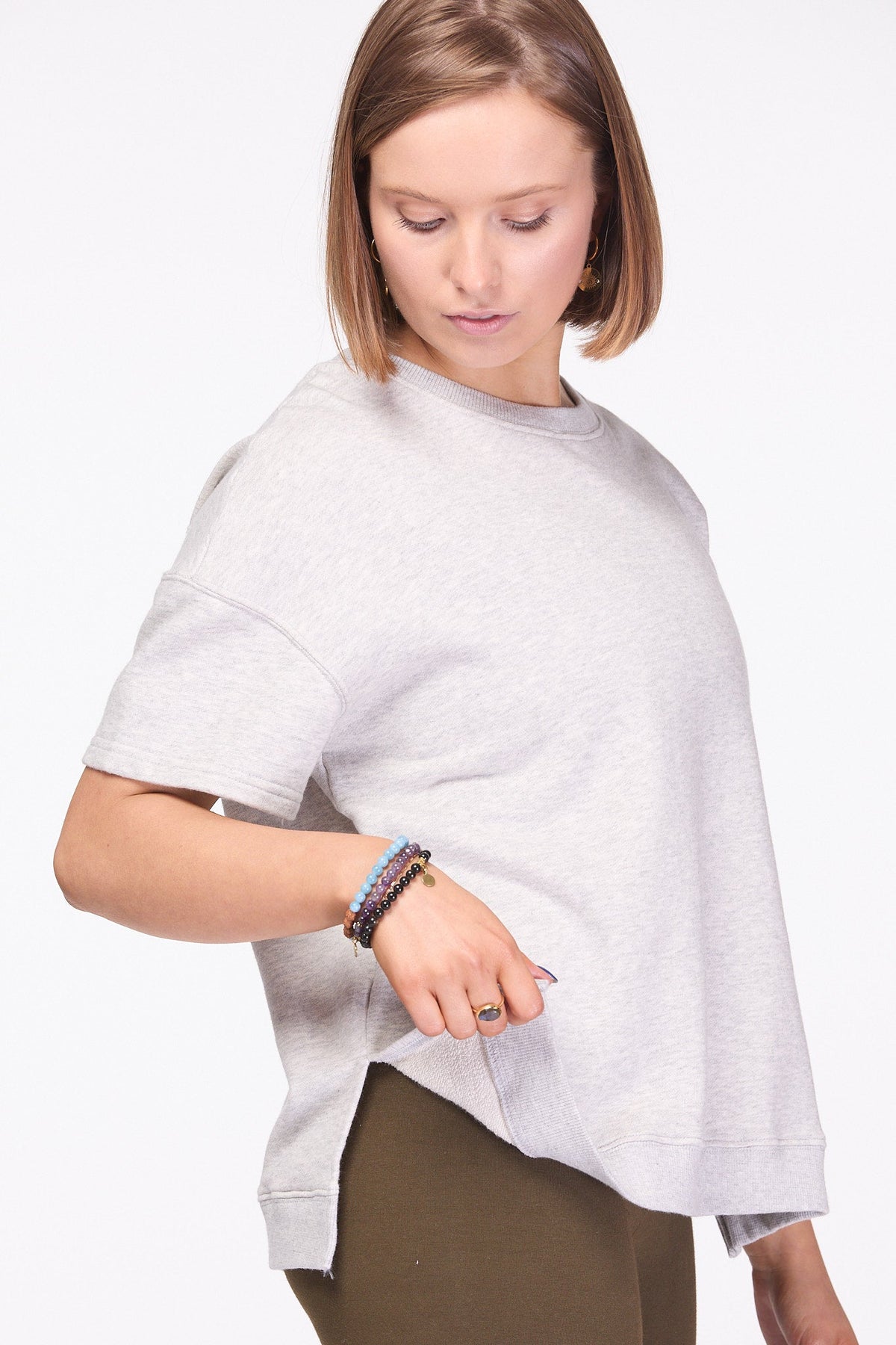 Shanti T-Shirt | Marl Grey