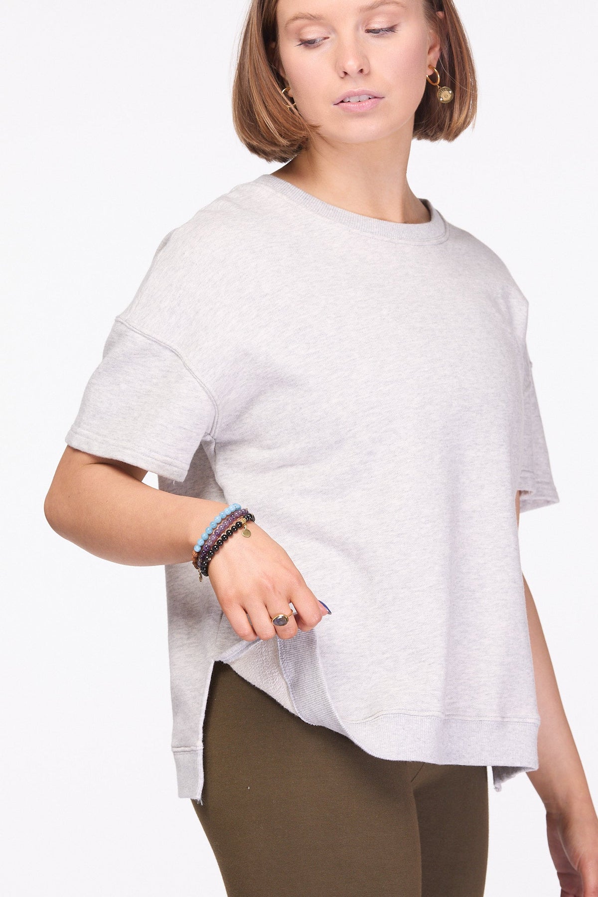 Shanti T-Shirt | Marl Grey