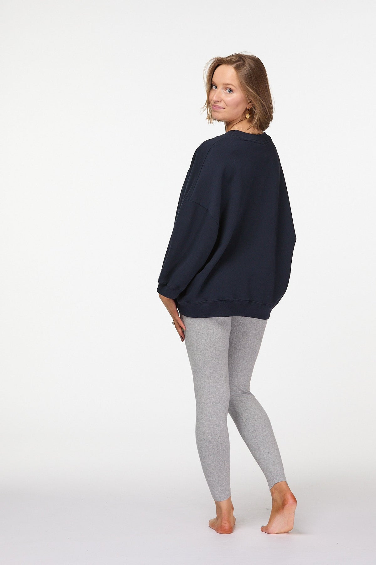 Women’s Organic Cotton Jumpers and Sweaters in Navy Luna & Soul Australia