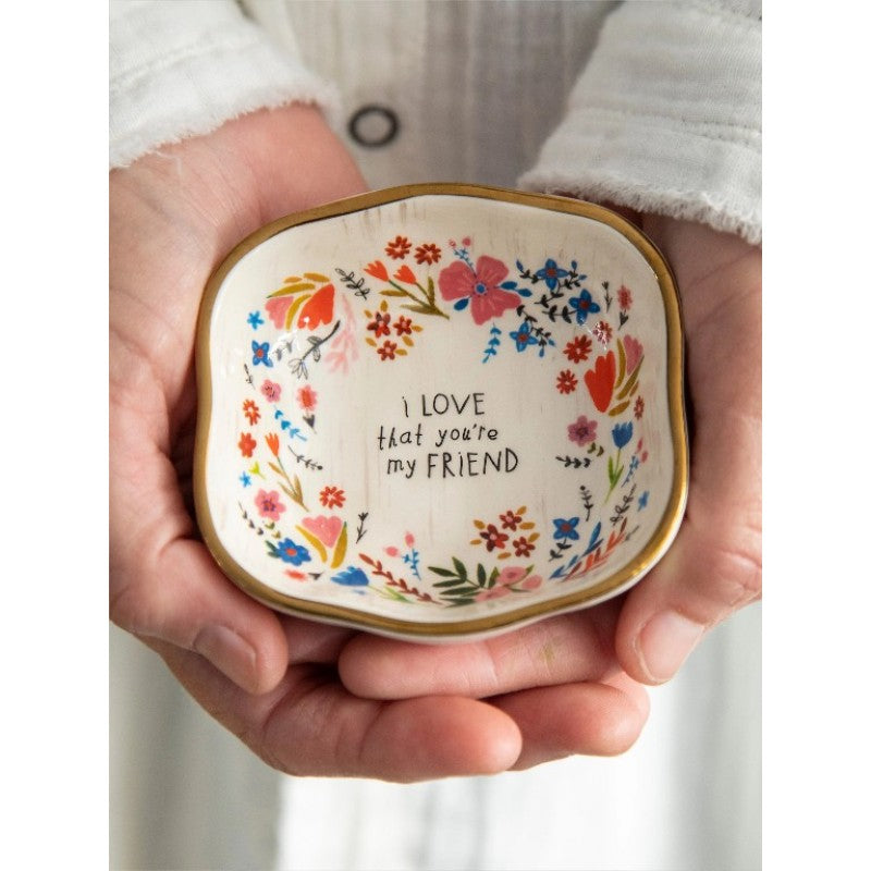 Love my friend ceramic dish