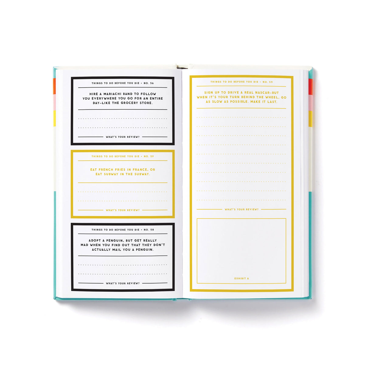 Million things before you die Journal