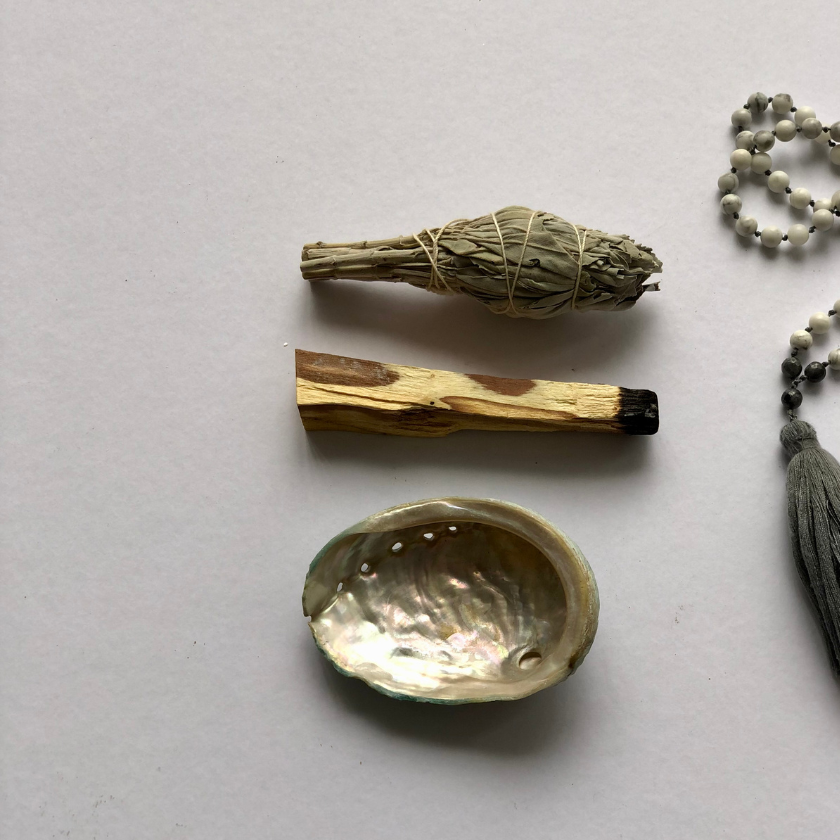 Abalone Smudge Bow Kit