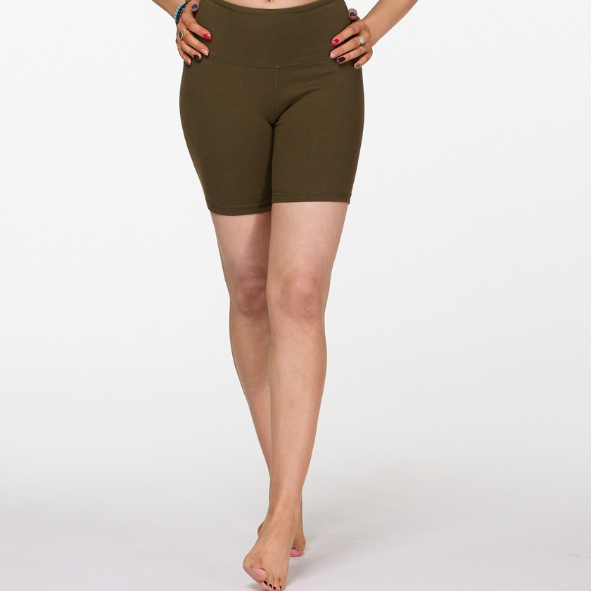 Cotton Power Bike Shorts 3 Khaki Luna & Soul Australia