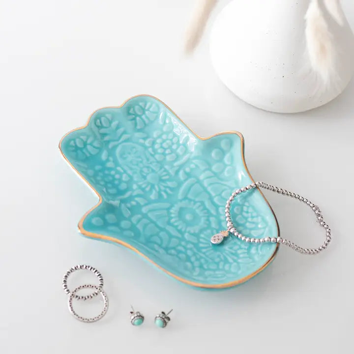 Hamsa Hand Trinket Dish _ Luna & Soul Australia