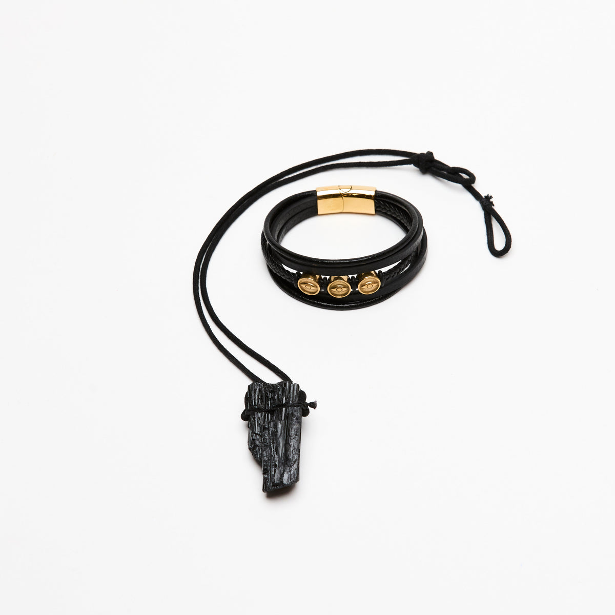 Mens Crystal Gift Ideas Black Tourmaline Crystal Necklace