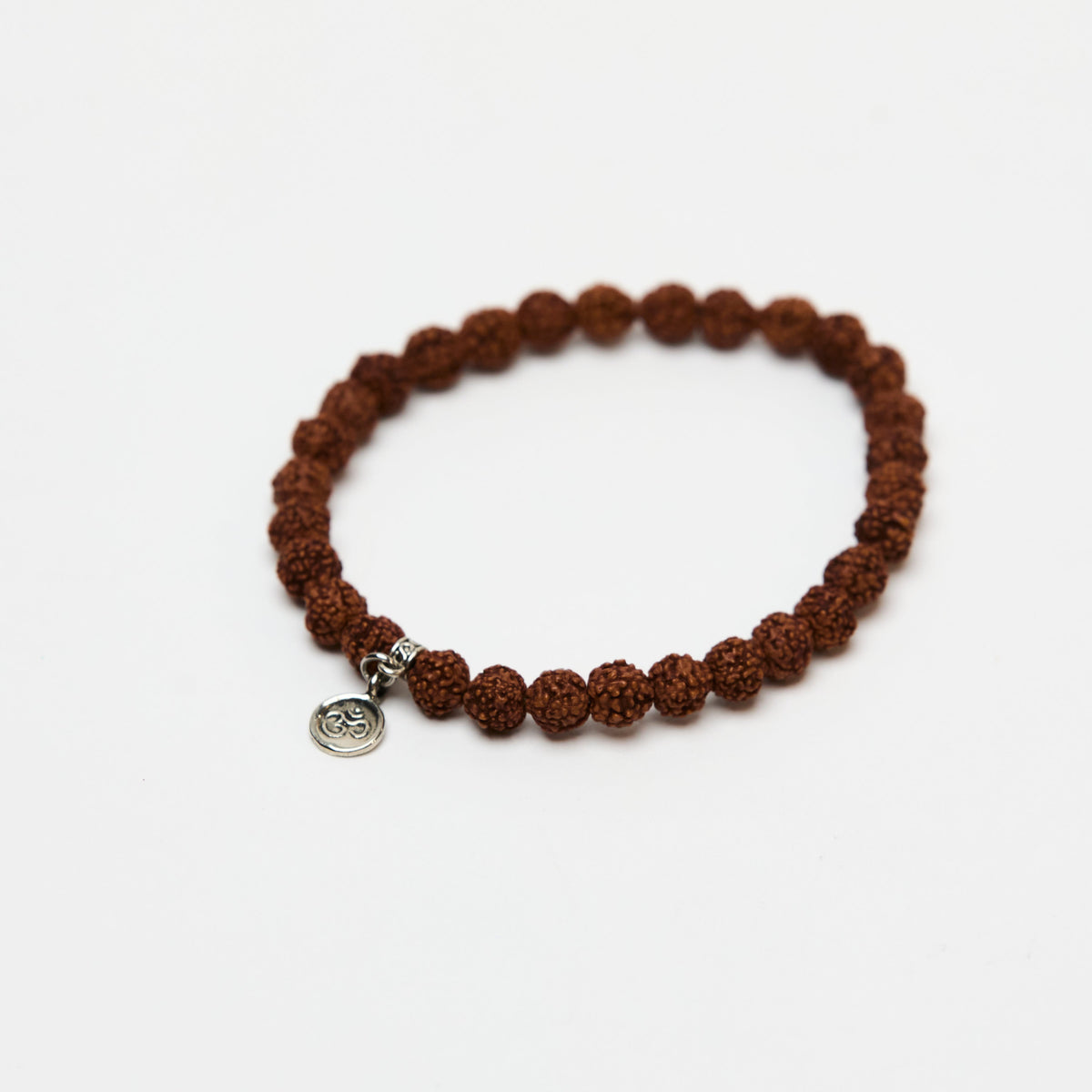 Rudraksha Bracelet with Sterling Silver AUM charm Luna & Soul Australia