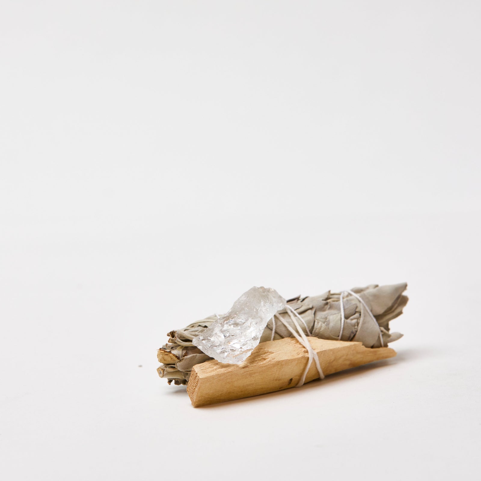Mini Sage Smudge Stick Kit with Clear Quartz Crystal Australia 2