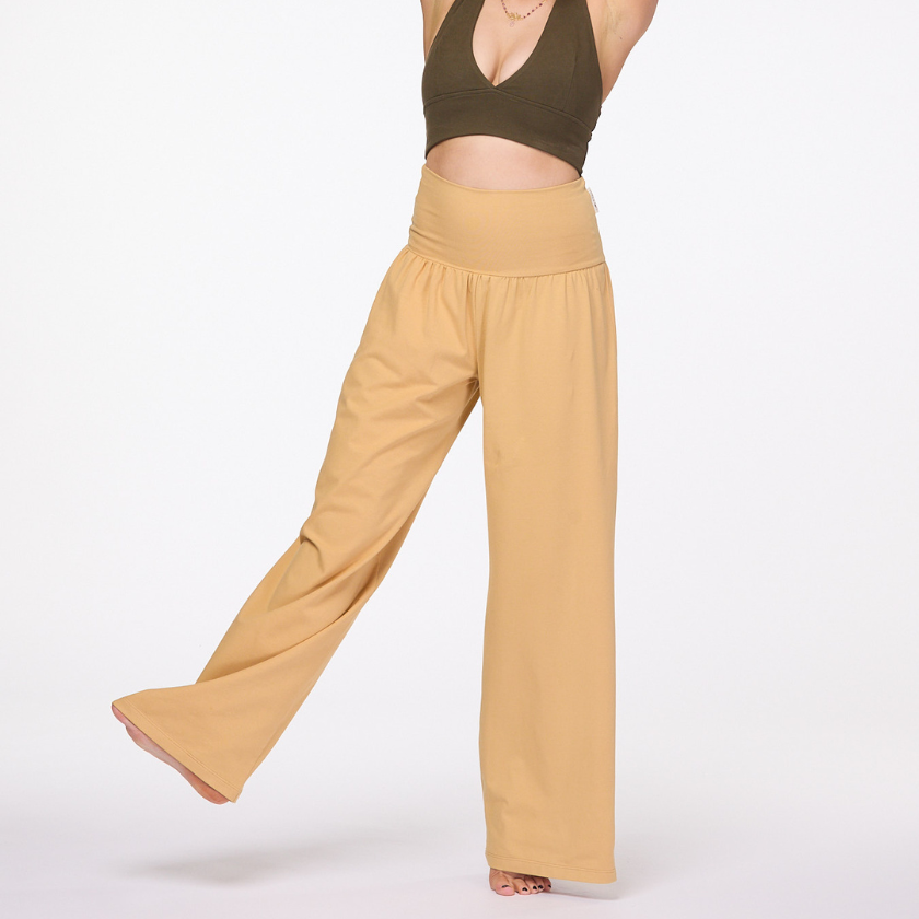 Palazzo Wide Leg Pants | Mustard