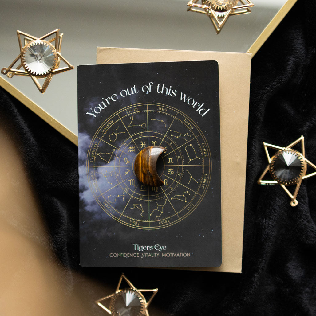 Tigers Eye Crystal Greeting Card