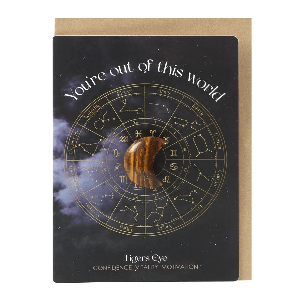 Tigers Eye Crystal Greeting Card