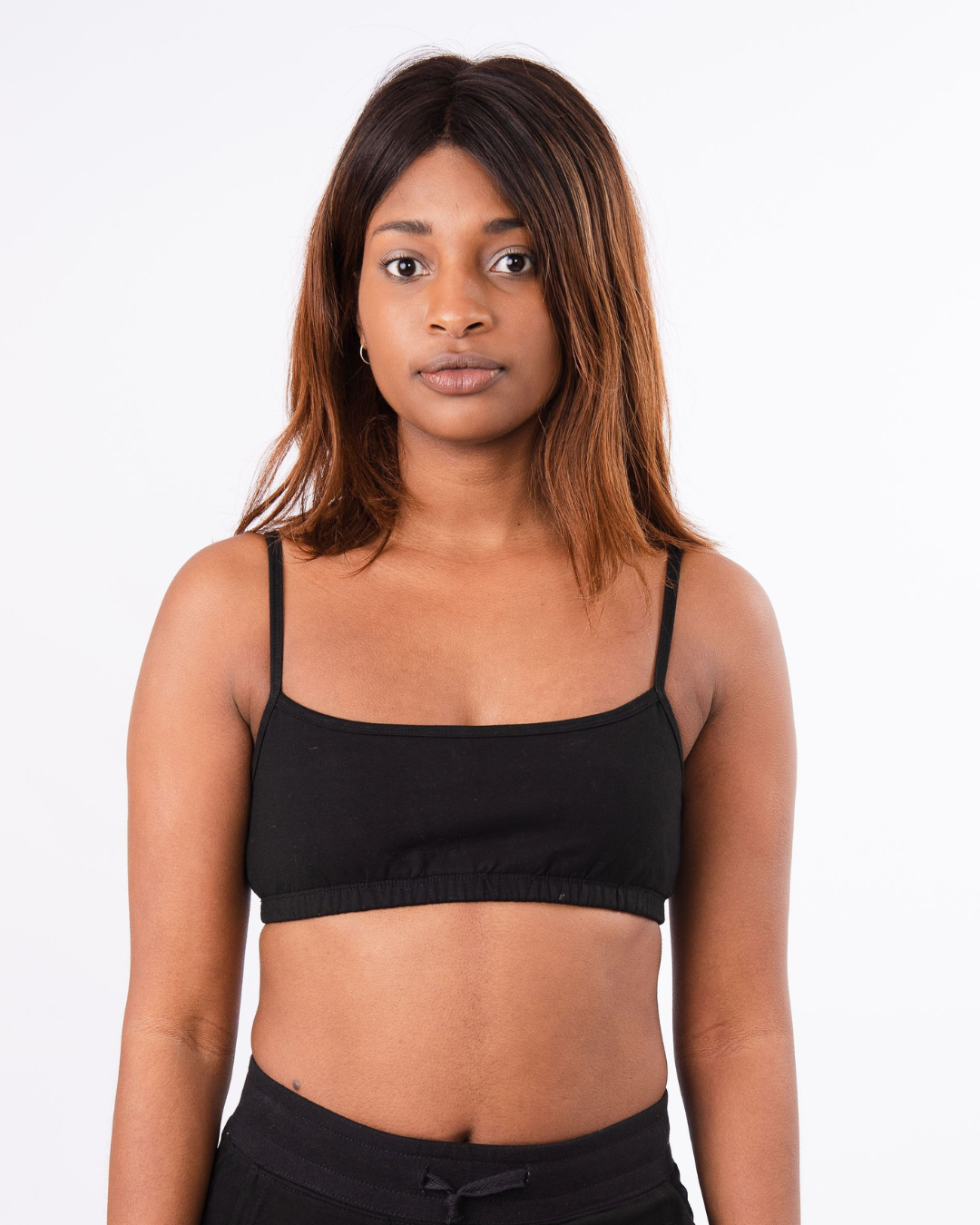 Black Organic Cotton Sports Bra for Yoga Luna & Soul Australia