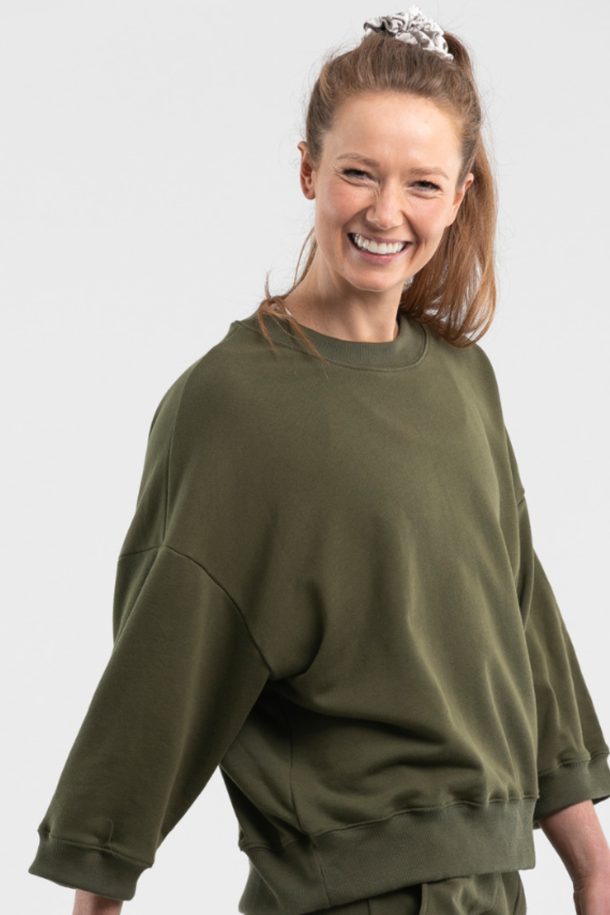 Women’s Organic Cotton Jumpers and Sweatshirts Khaki Made in Australia