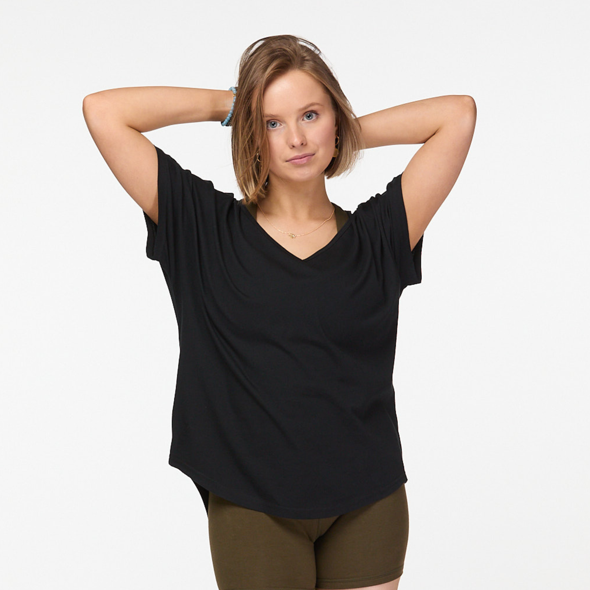 V-Neck T-Shirt  Black