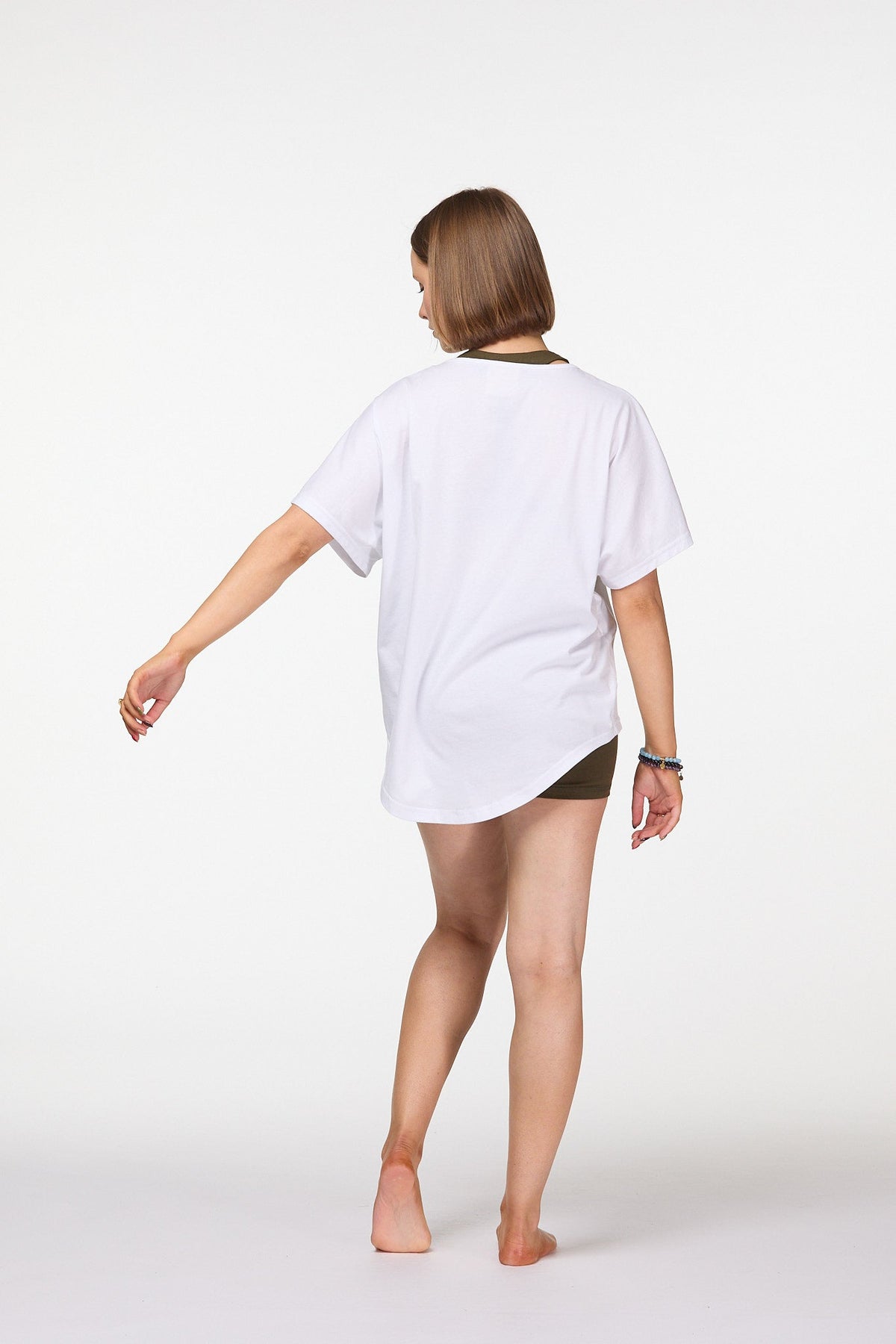 V neck t shirt organic cotton white Melbourne