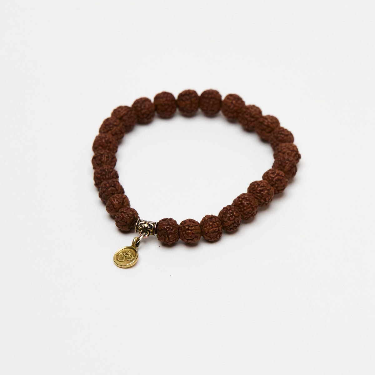 Rudraksha Bracelet with gold charm Luna & Soul Australia
