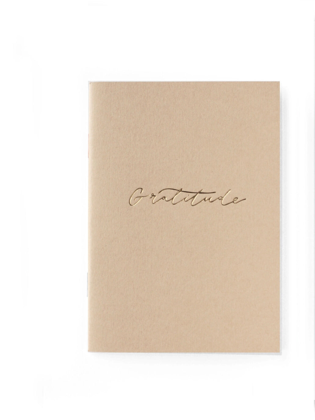 Gratitude Pocket Notebook with gold foil lettering on the cover