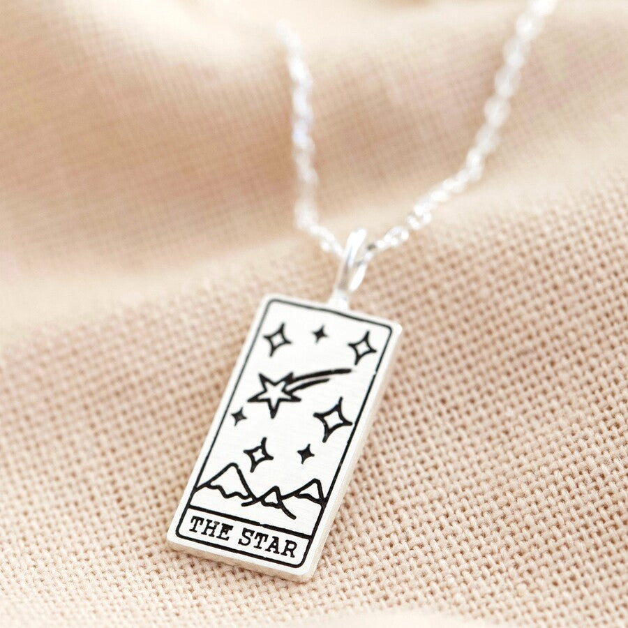 Star Tarot Card Necklace | Silver