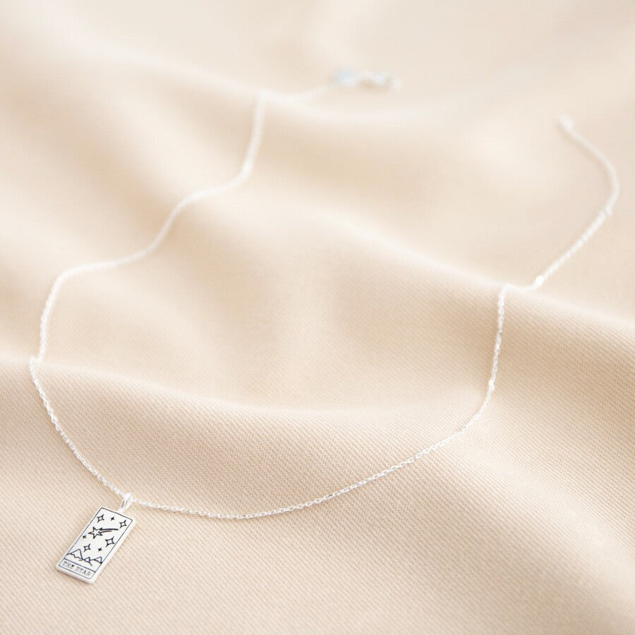 Star Tarot Card Necklace | Silver