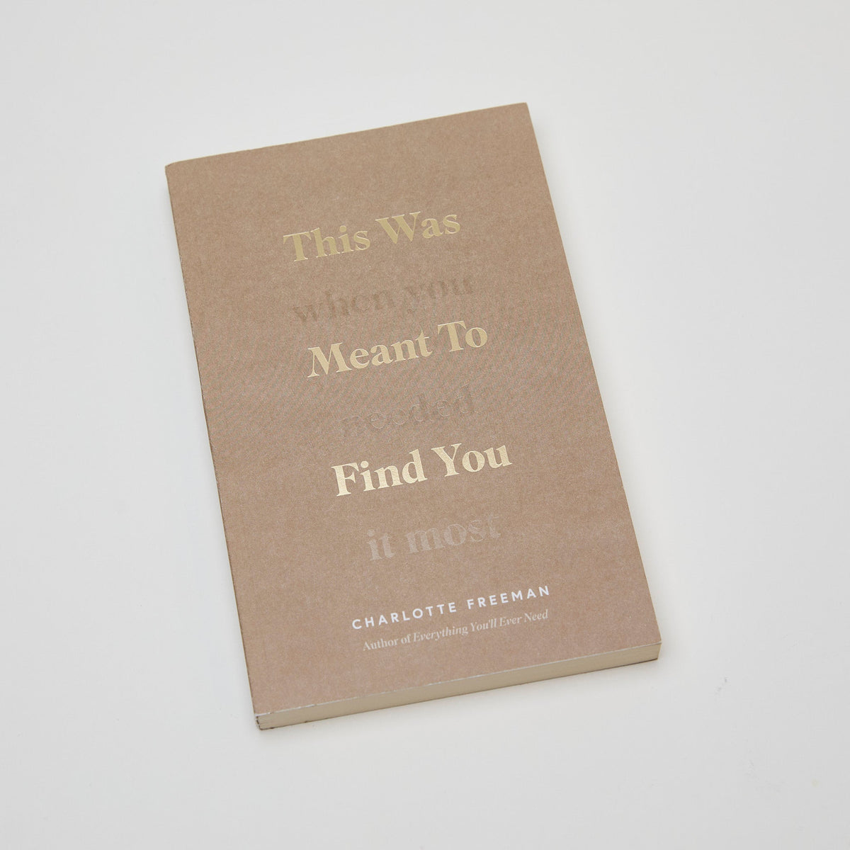 Front cover of This Was Meant To Find You – When You Needed It Most by Charlotte Freeman.