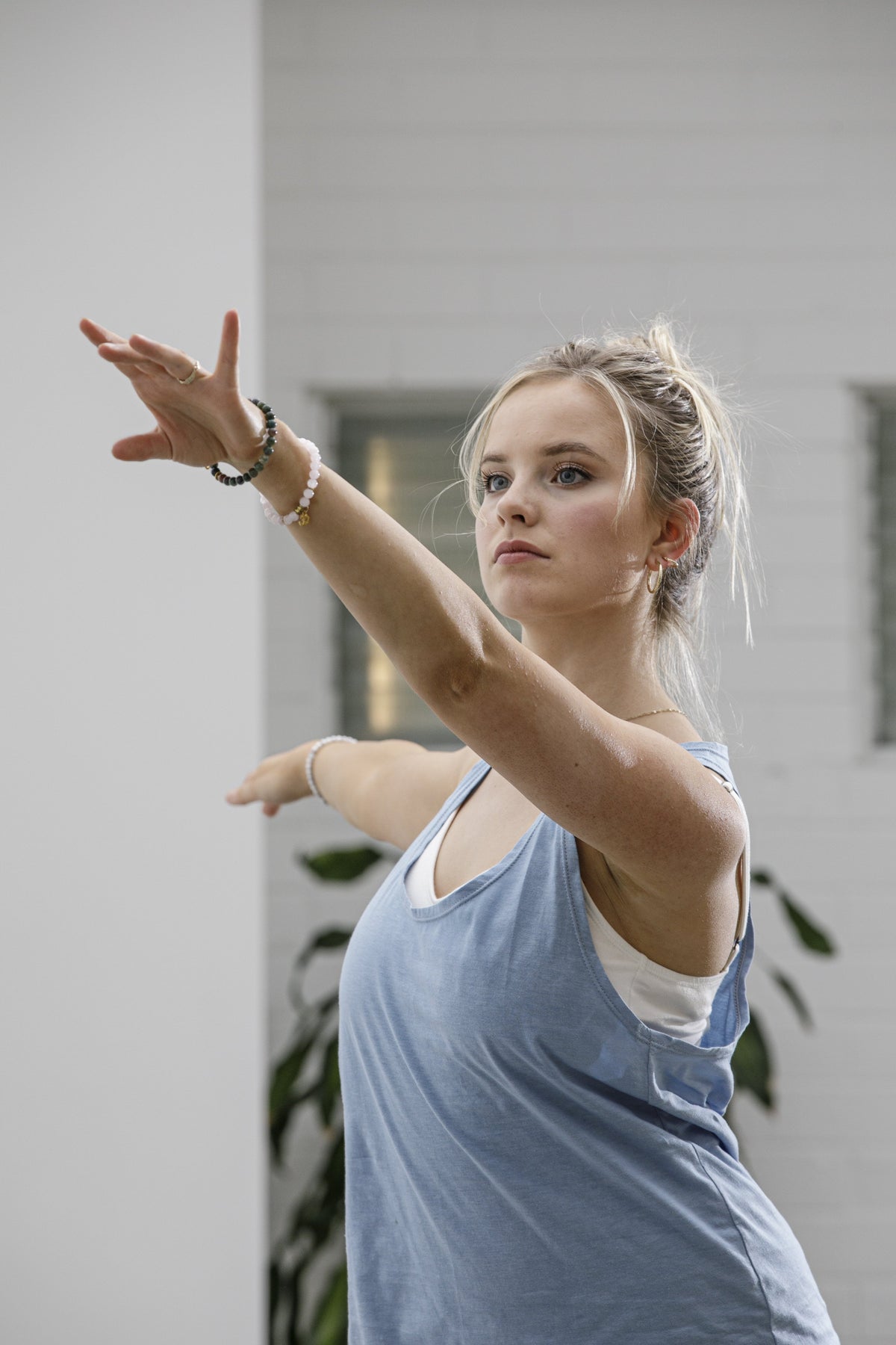 Blue Organic Cotton Yoga Tank - Luna & Soul