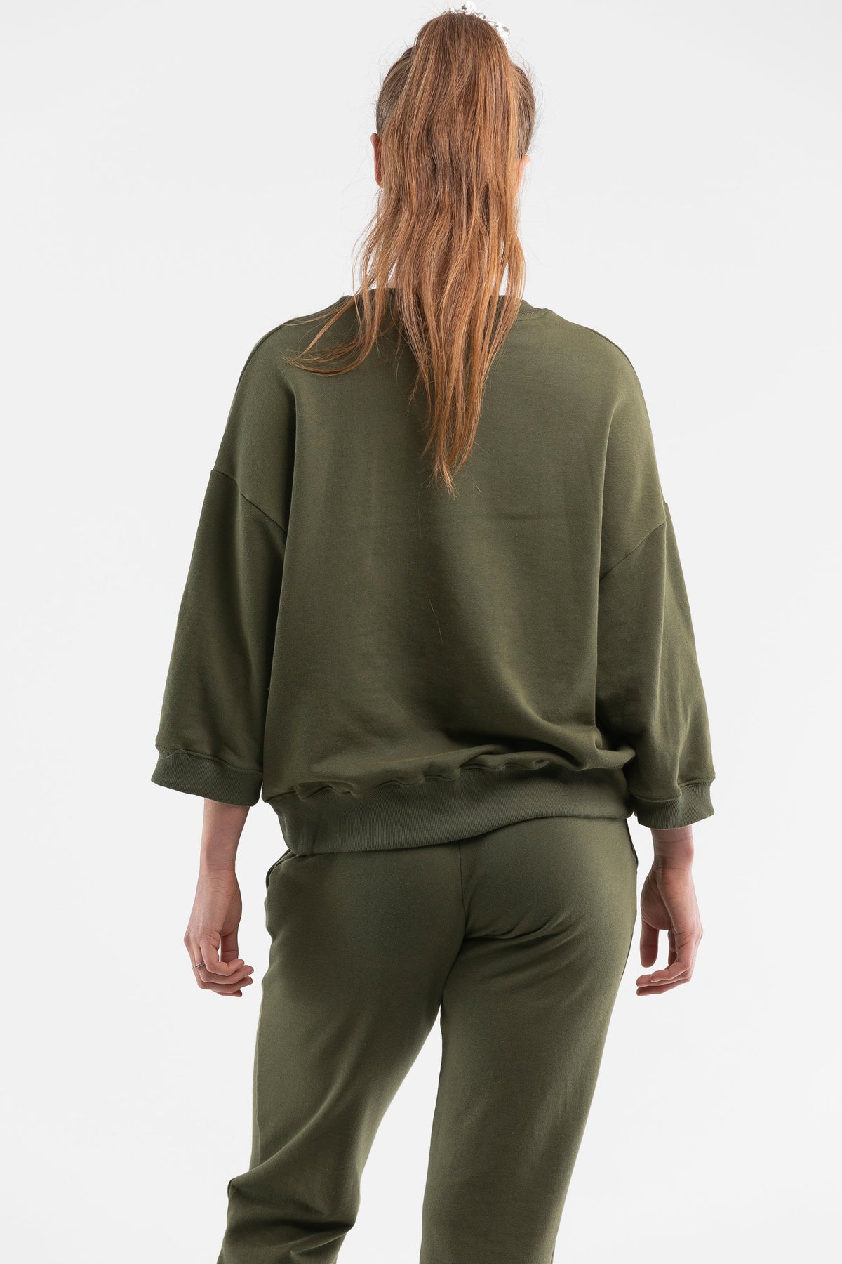 Open Leg Pants Khaki