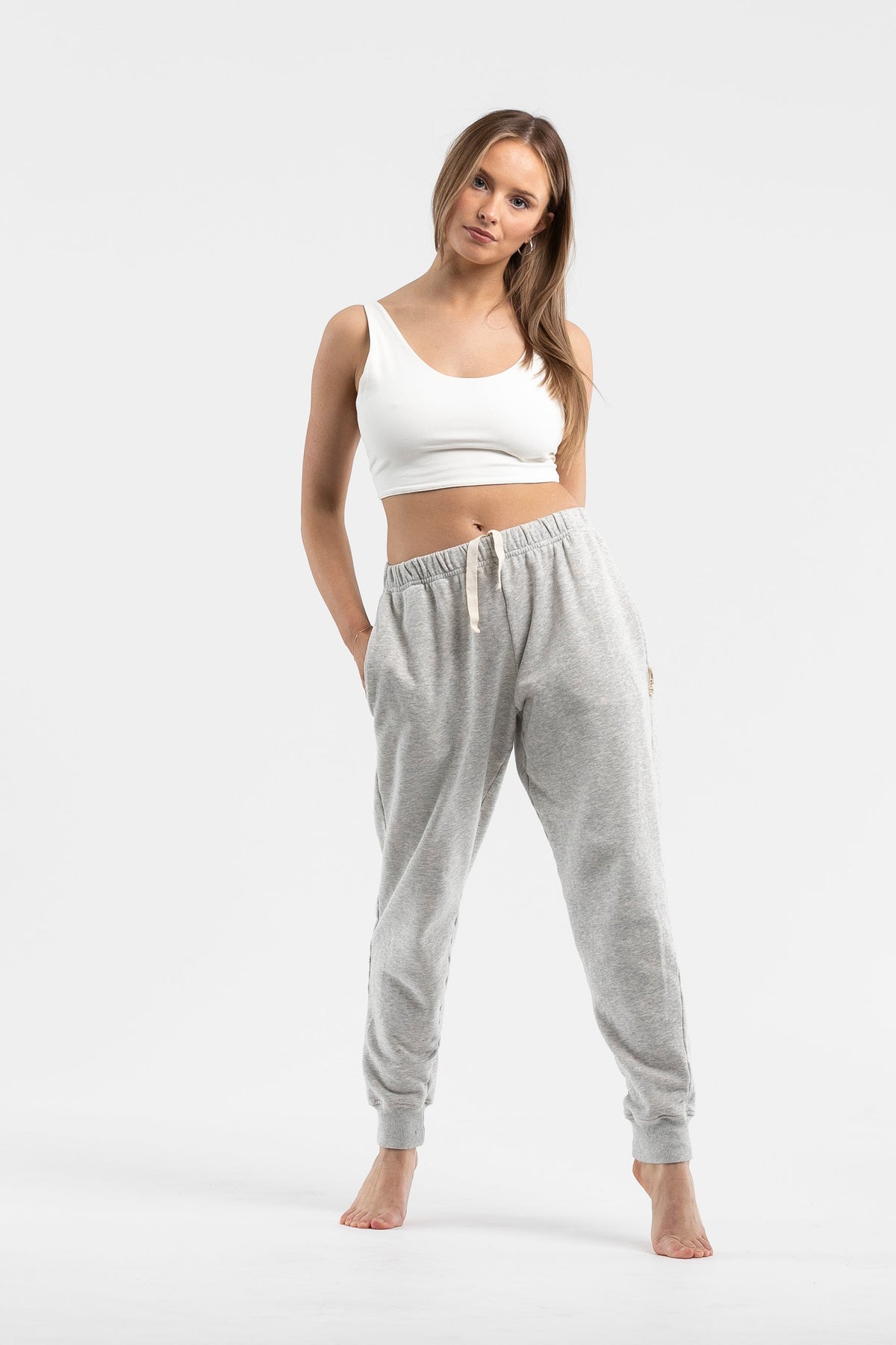 Tapered Sustainable Yoga Pants | Grey Made in Australia Luna & Soul