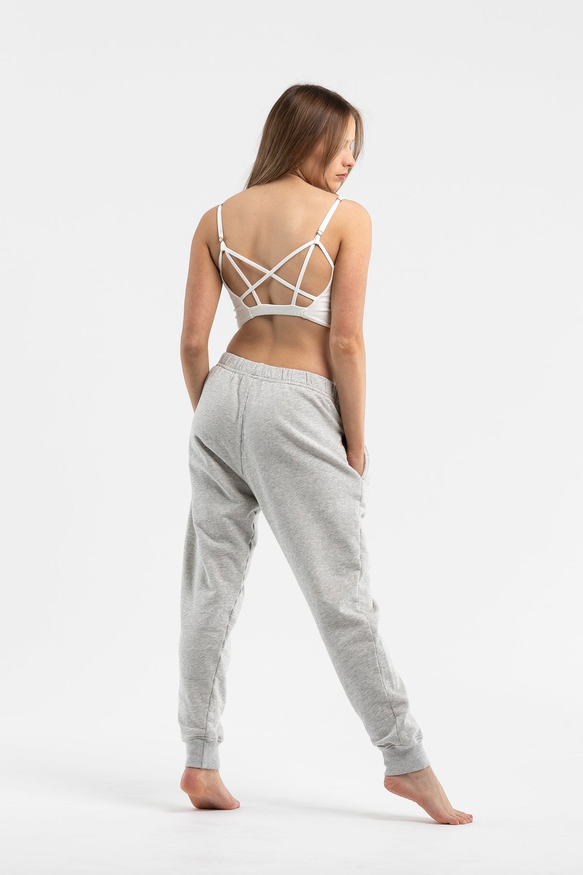 Tapered Sustainable Yoga Pants | Grey Made in Australia Luna & Soul