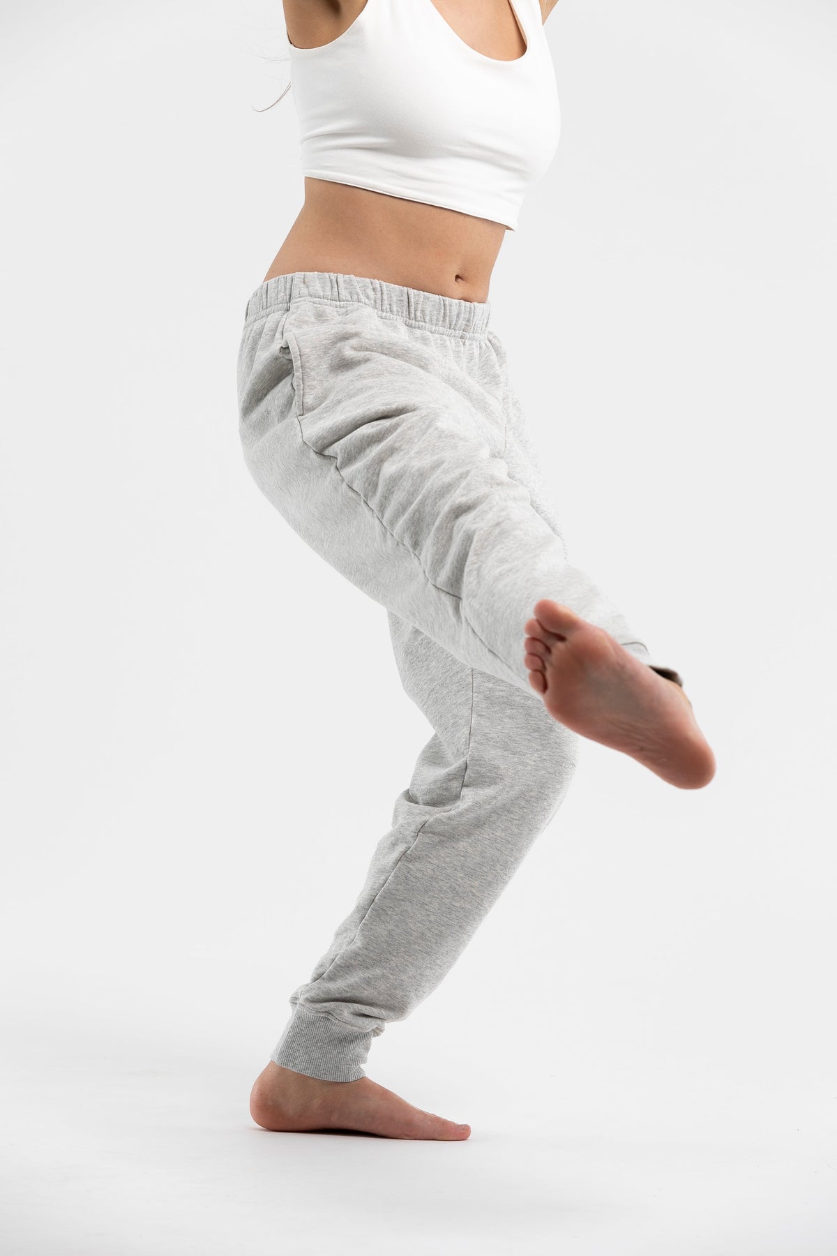 Tapered Sustainable Yoga Pants | Grey Made in Australia Luna & Soul