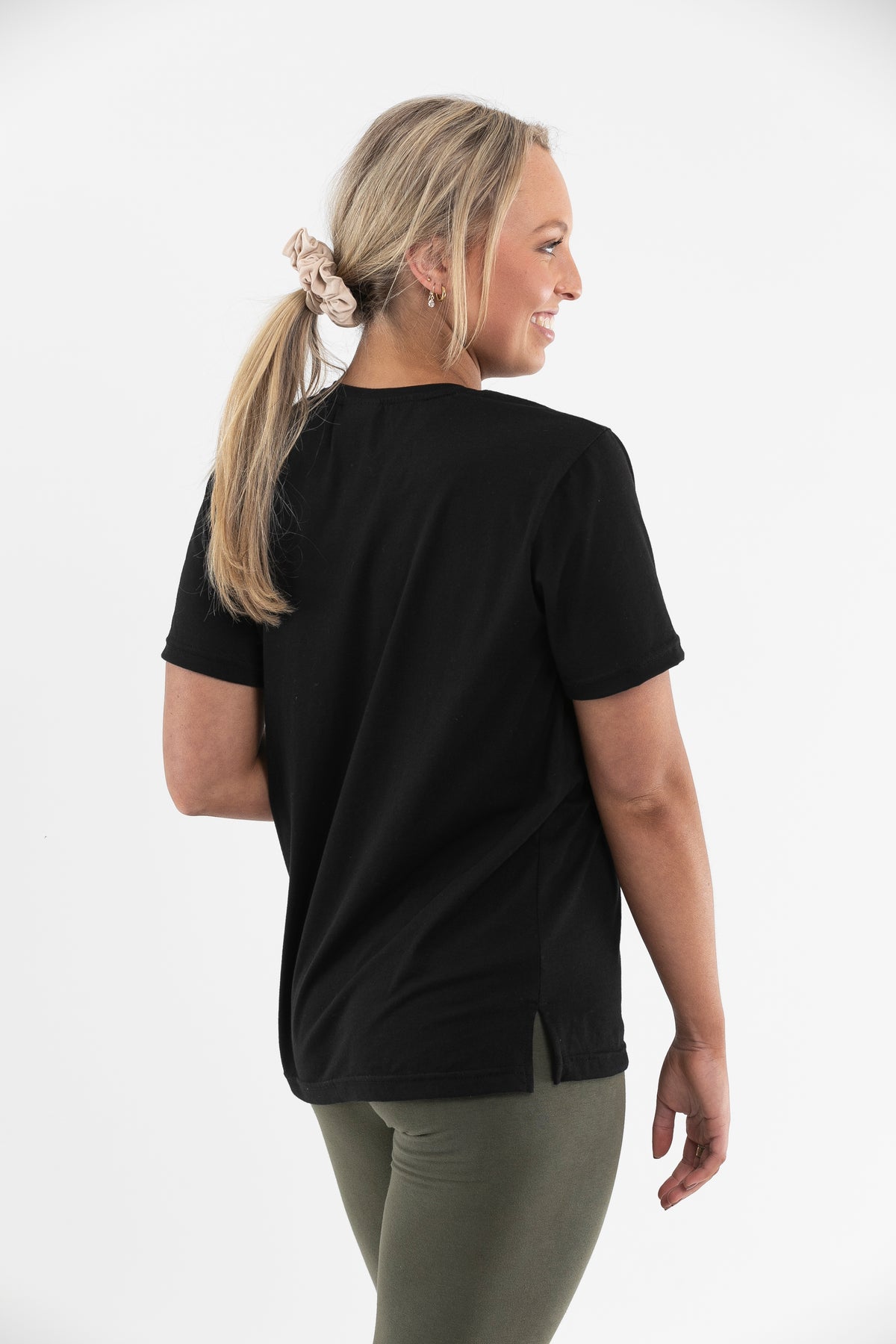 Organic cotton women's T-Shirt Black Made in Australia