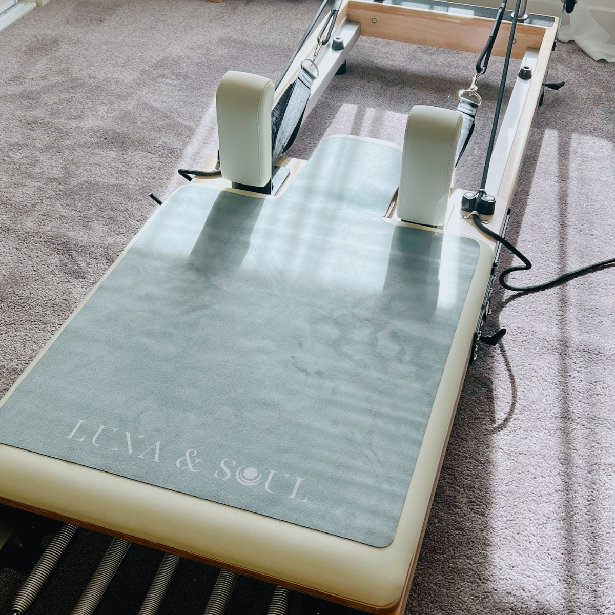 Sage Green Eco-friendly Pilates Reformer Mat | Luna & Soul