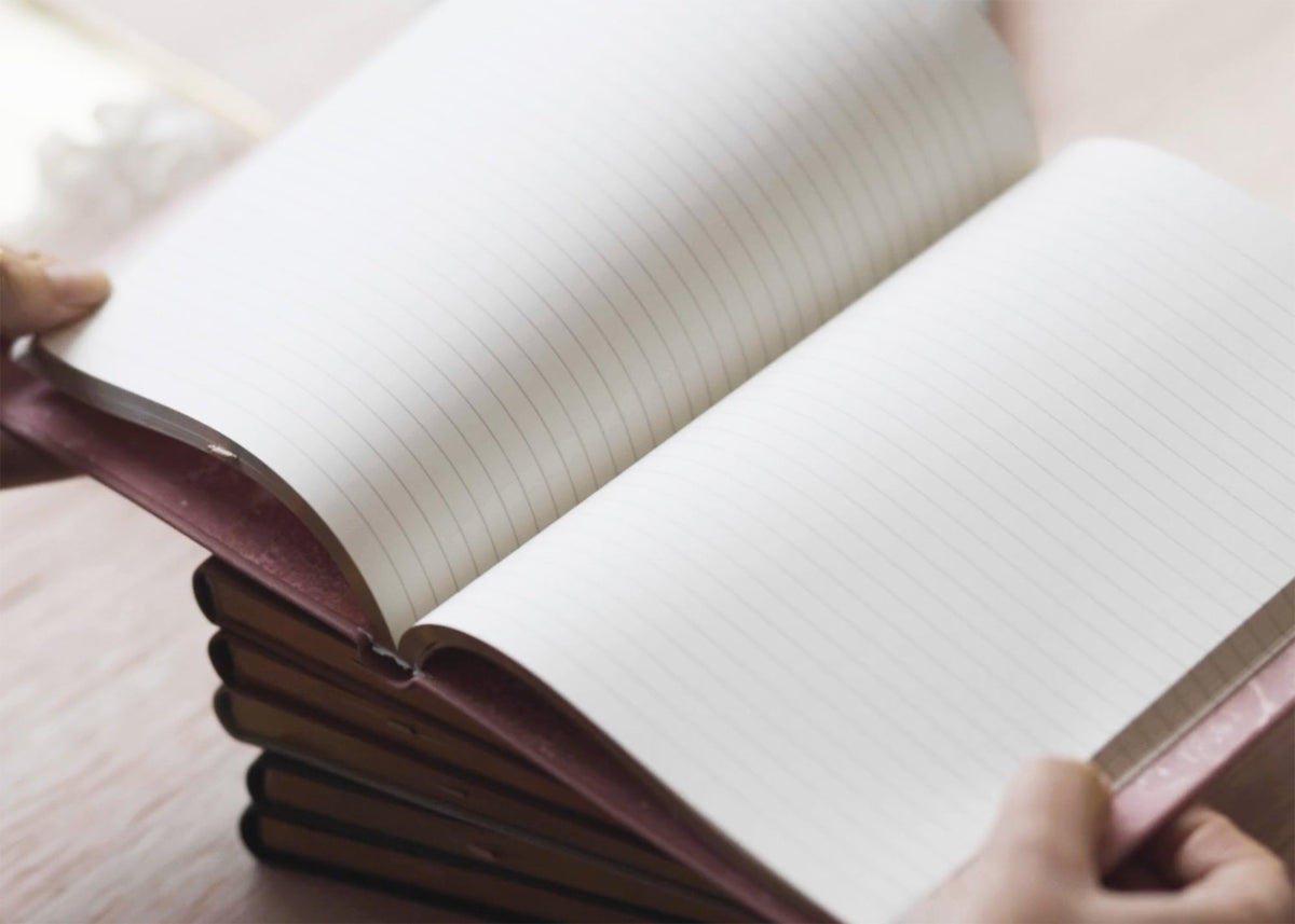 Luna & Soul | Vegan Leather Lined Journal | Inside