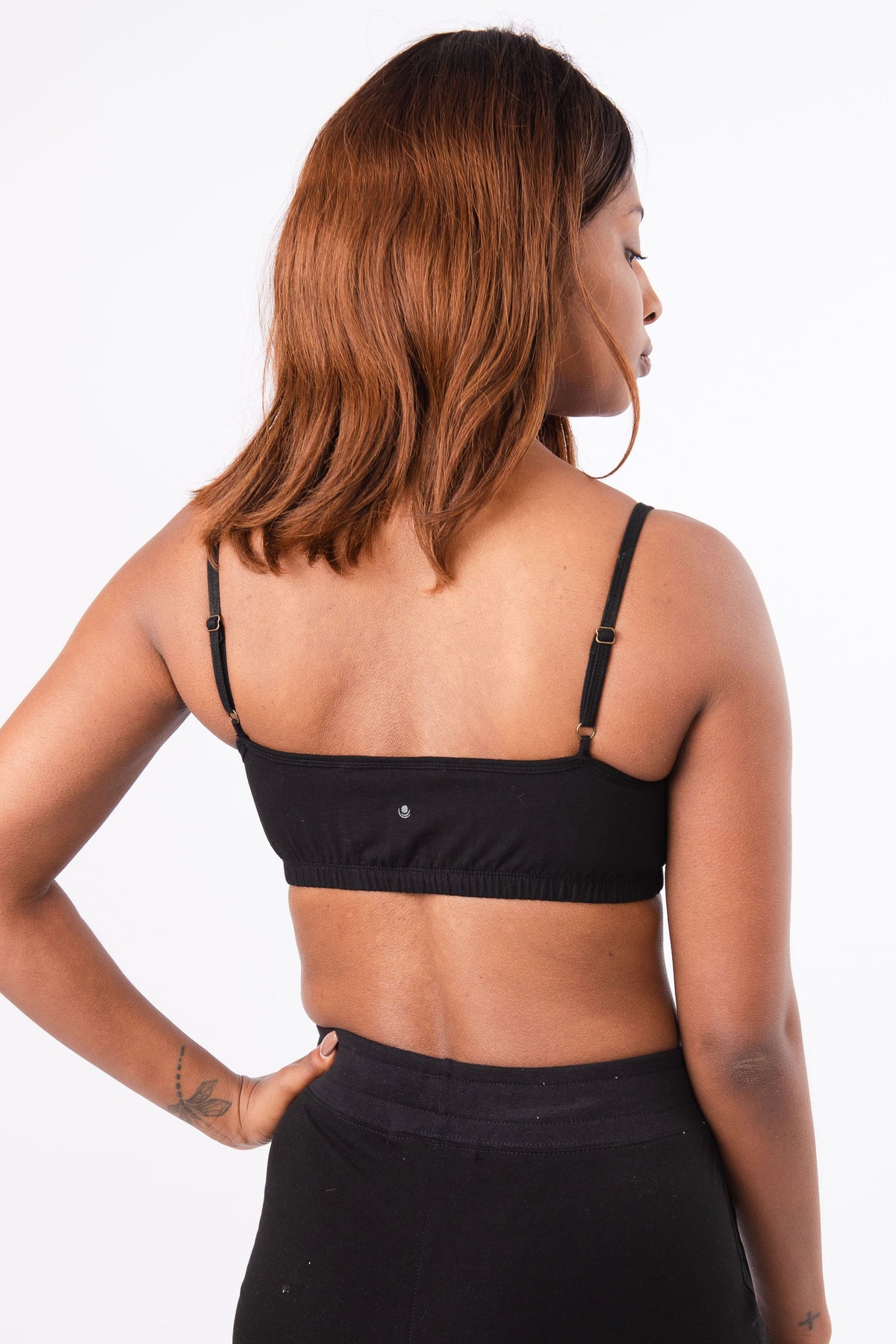 Black Organic Cotton Sports Bra for Yoga Luna & Soul Australia