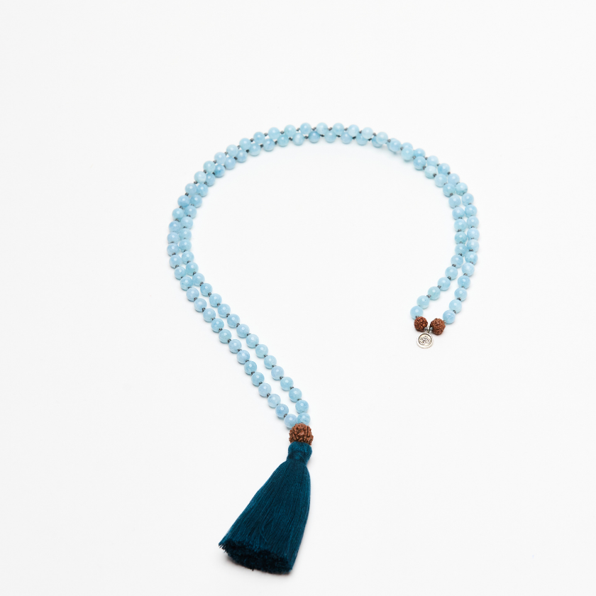 Aquamarine I am Focused Yoga Meditation Necklace Luna & Soul Australia