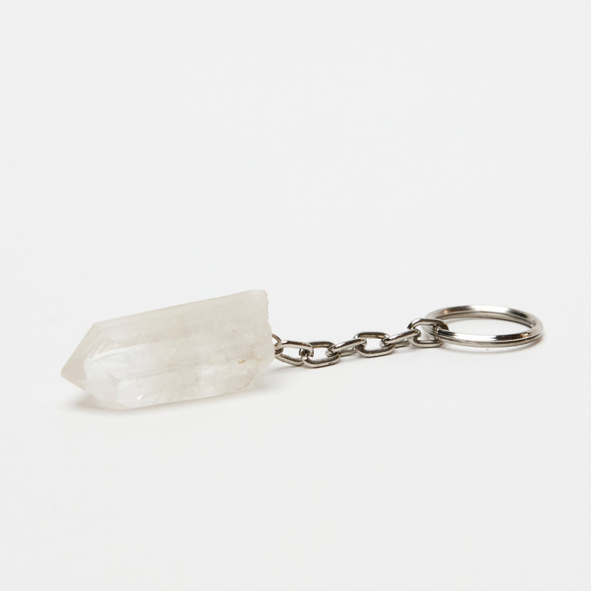 Clear Quartz Crystal Key Ring | Luna &amp; Soul South Melbourne 
