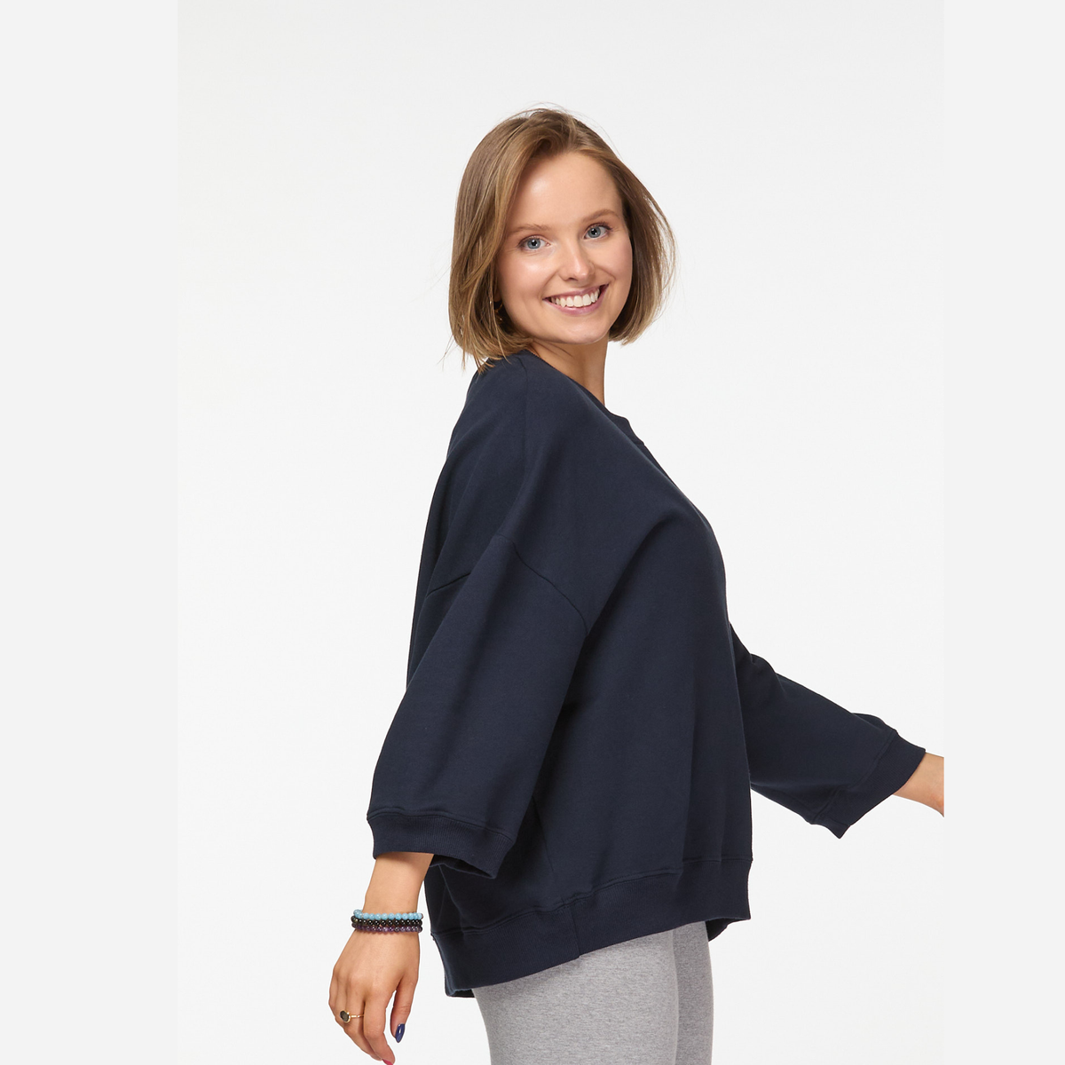 Women’s Organic Cotton Jumpers and Sweaters in Navy Luna &amp; Soul Australia