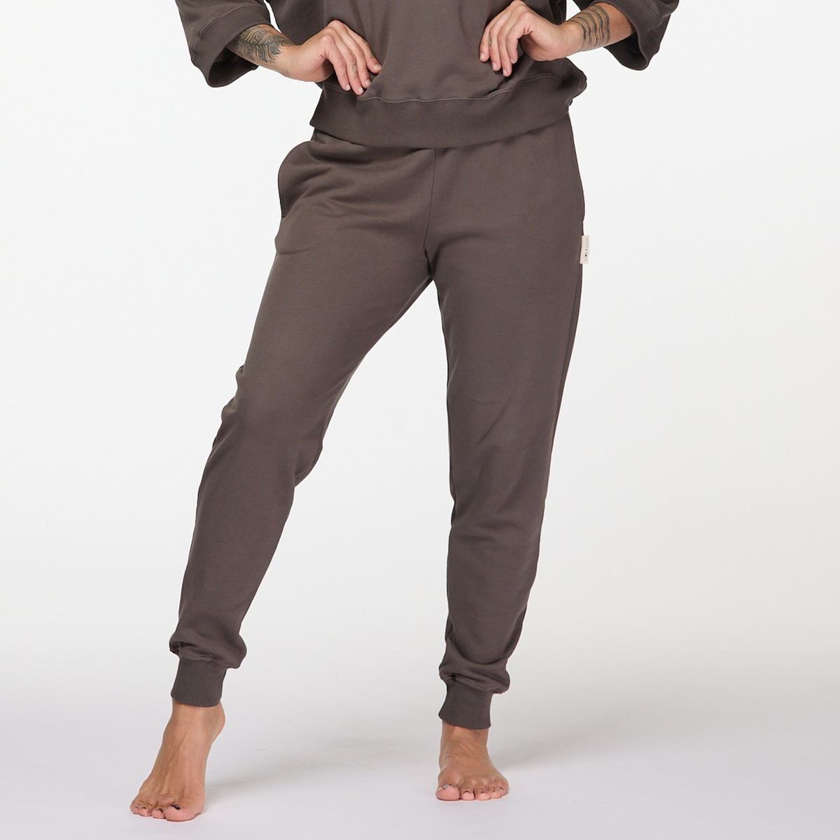 Women&#39;s Organic Cotton Track Pants Brown 