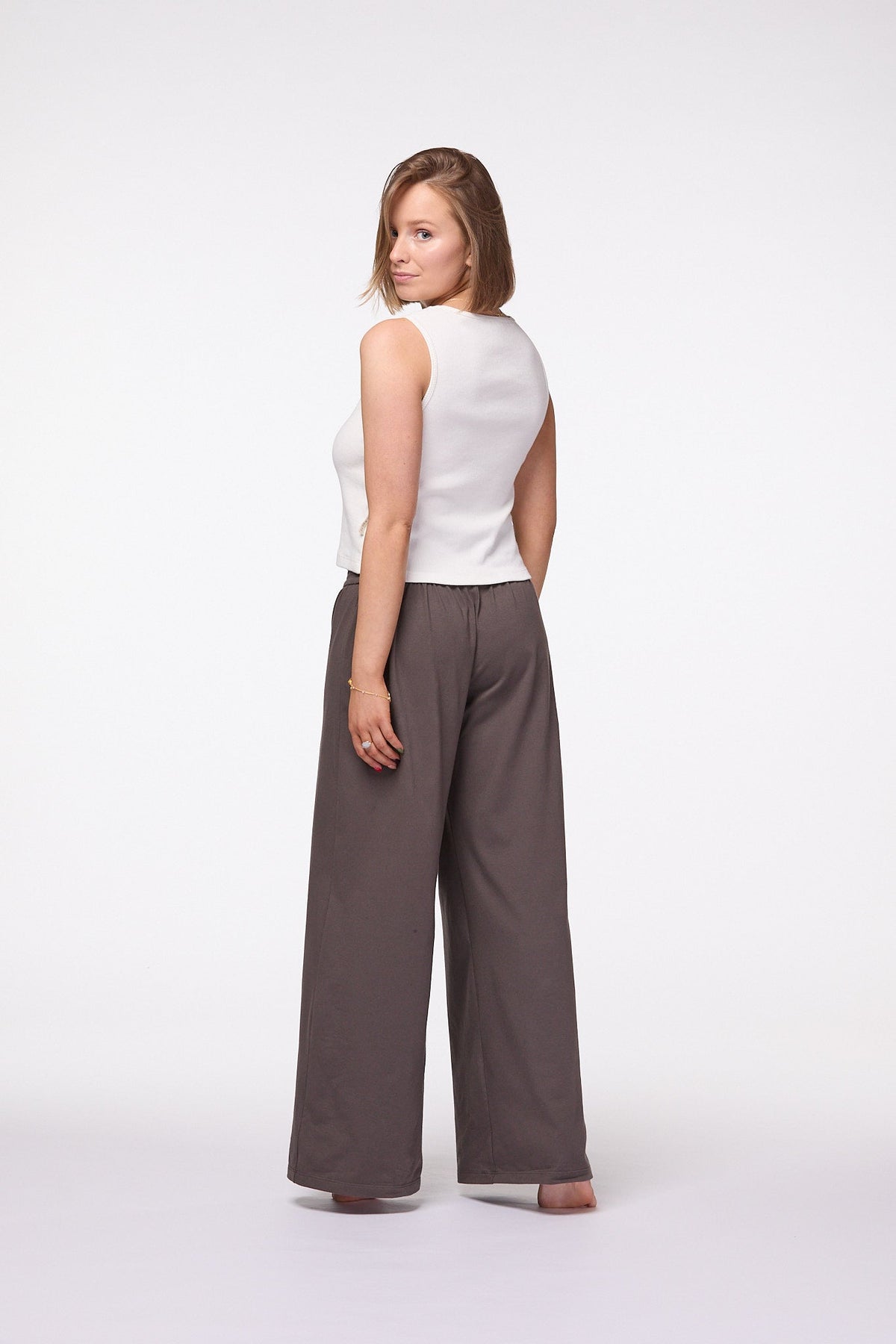 Organic Cotton Rib Tank Top White Australia 