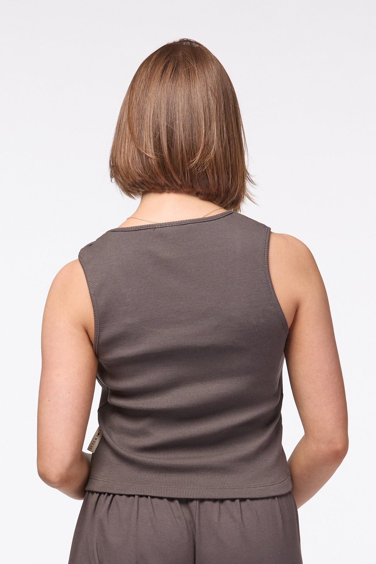 Melbourne Rib Top Tank | Brown