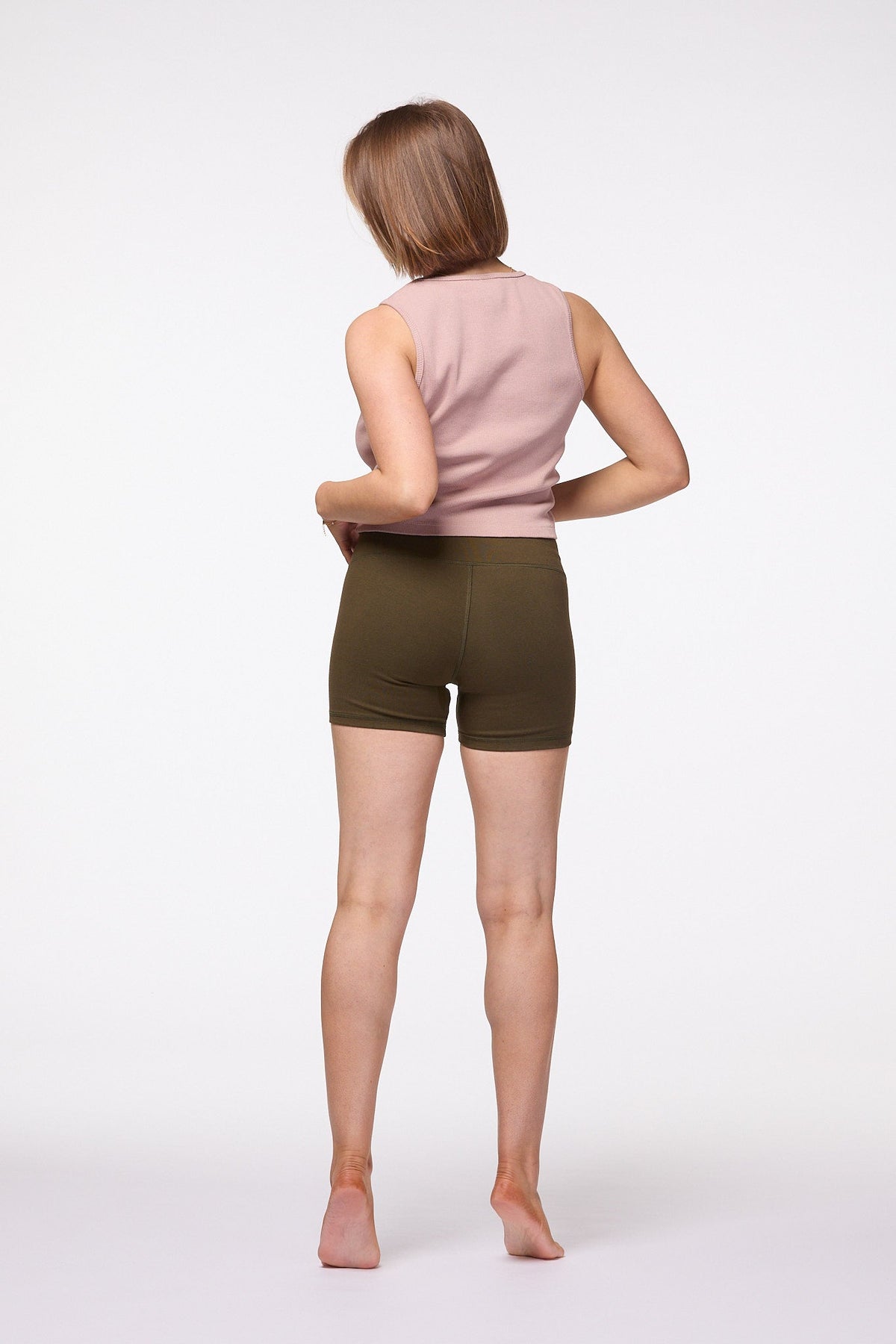 Organic Cotton Rib Tank Khaki  Australia