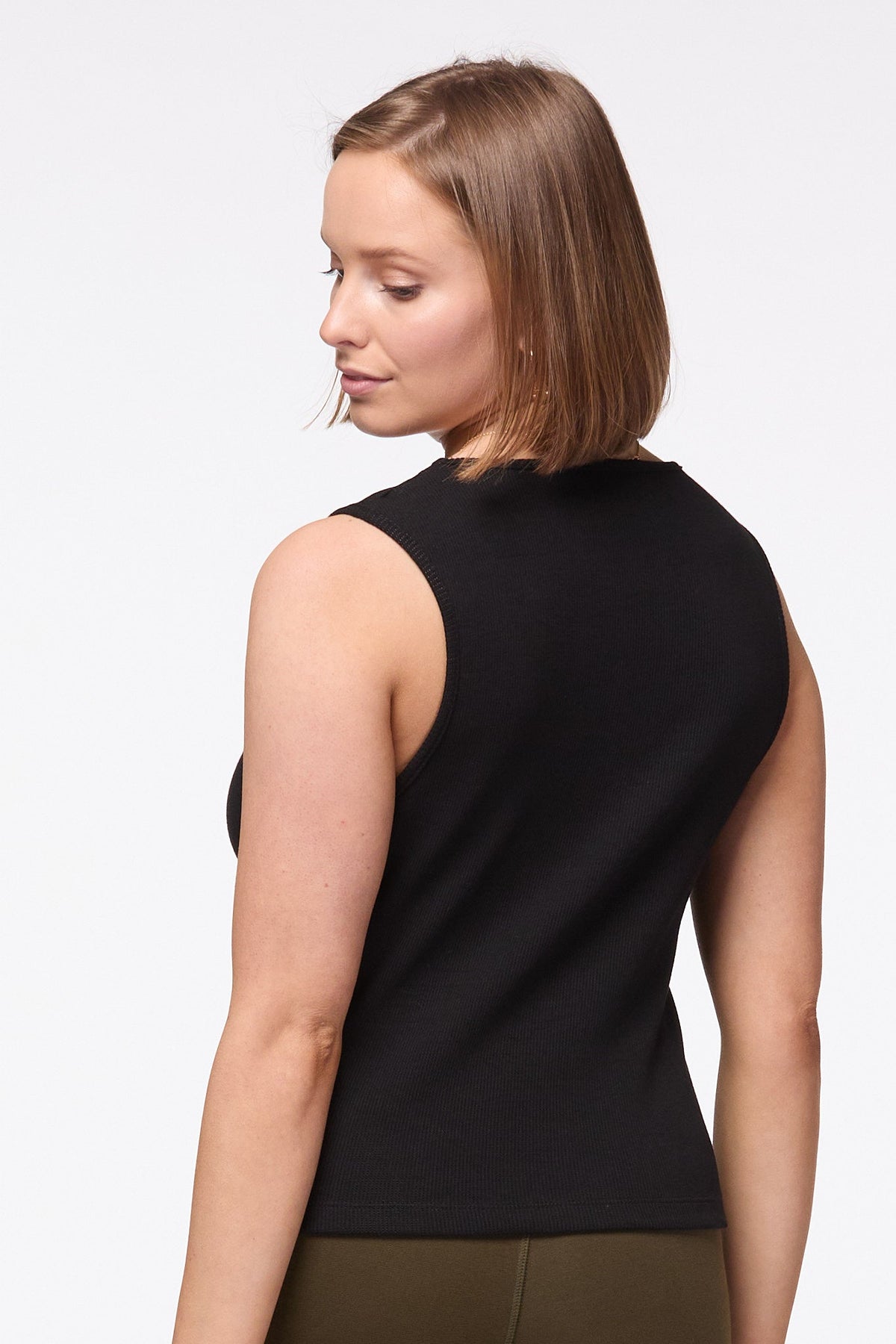 Black Cotton Rip Tank Top Australia