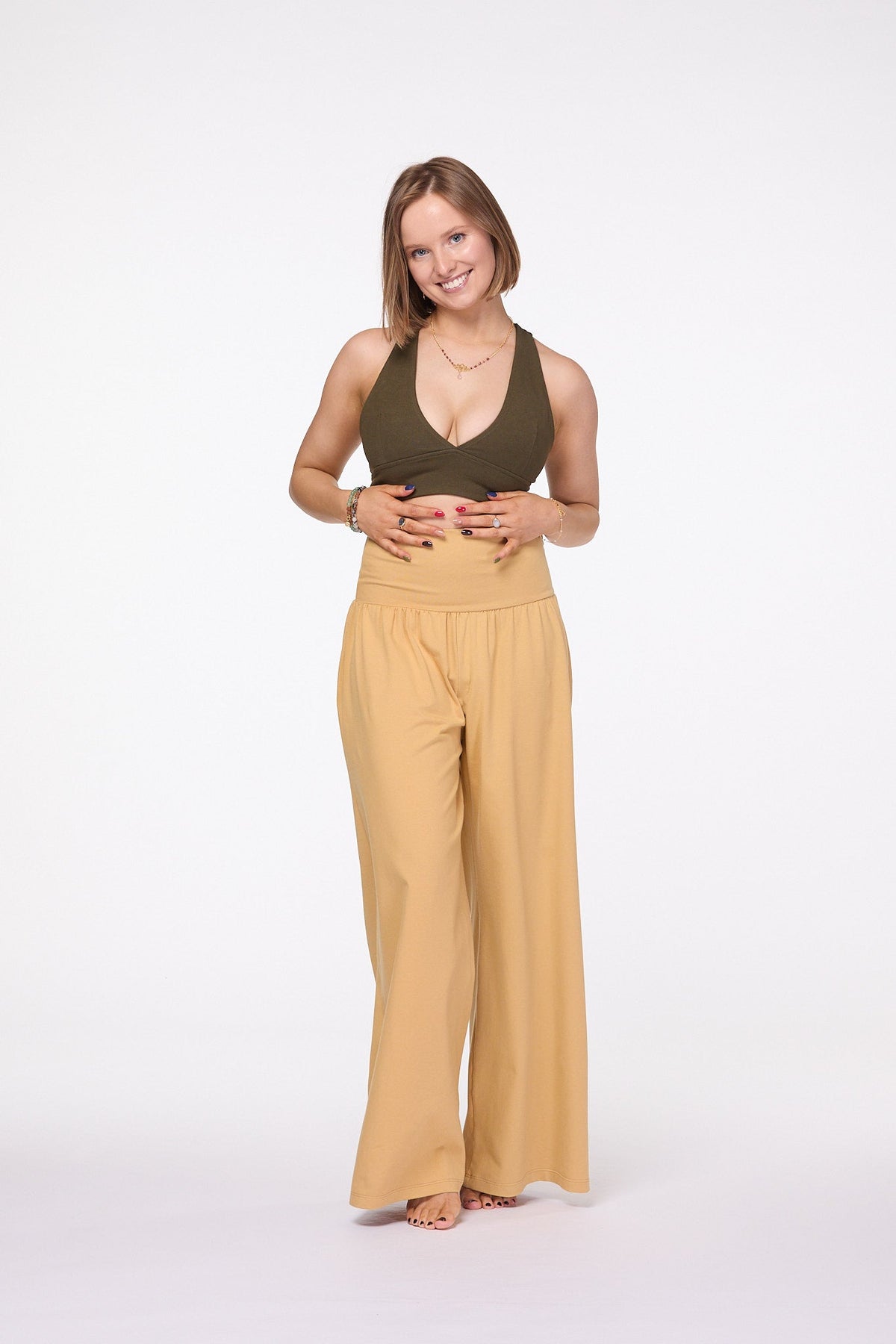 Palazzo Wide Leg Pants | Mustard