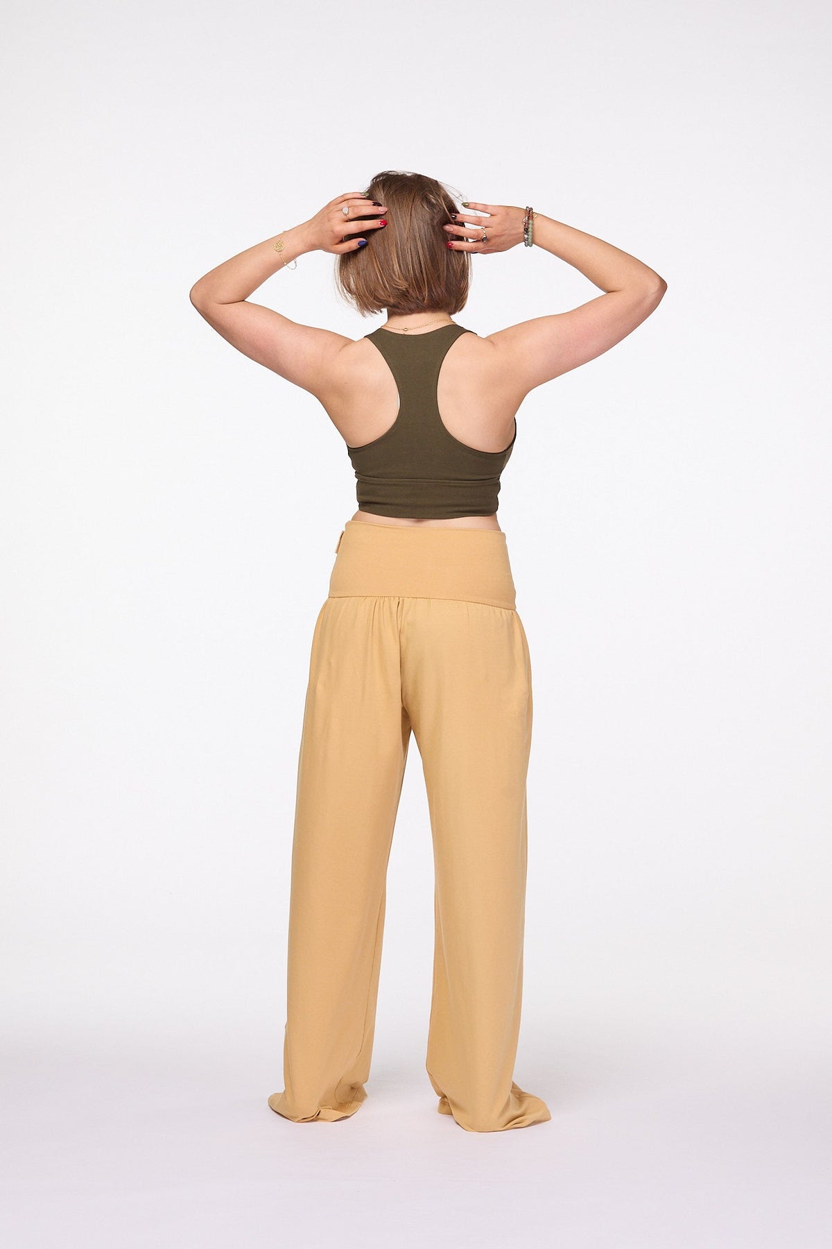 Palazzo Wide Leg Pants | Mustard