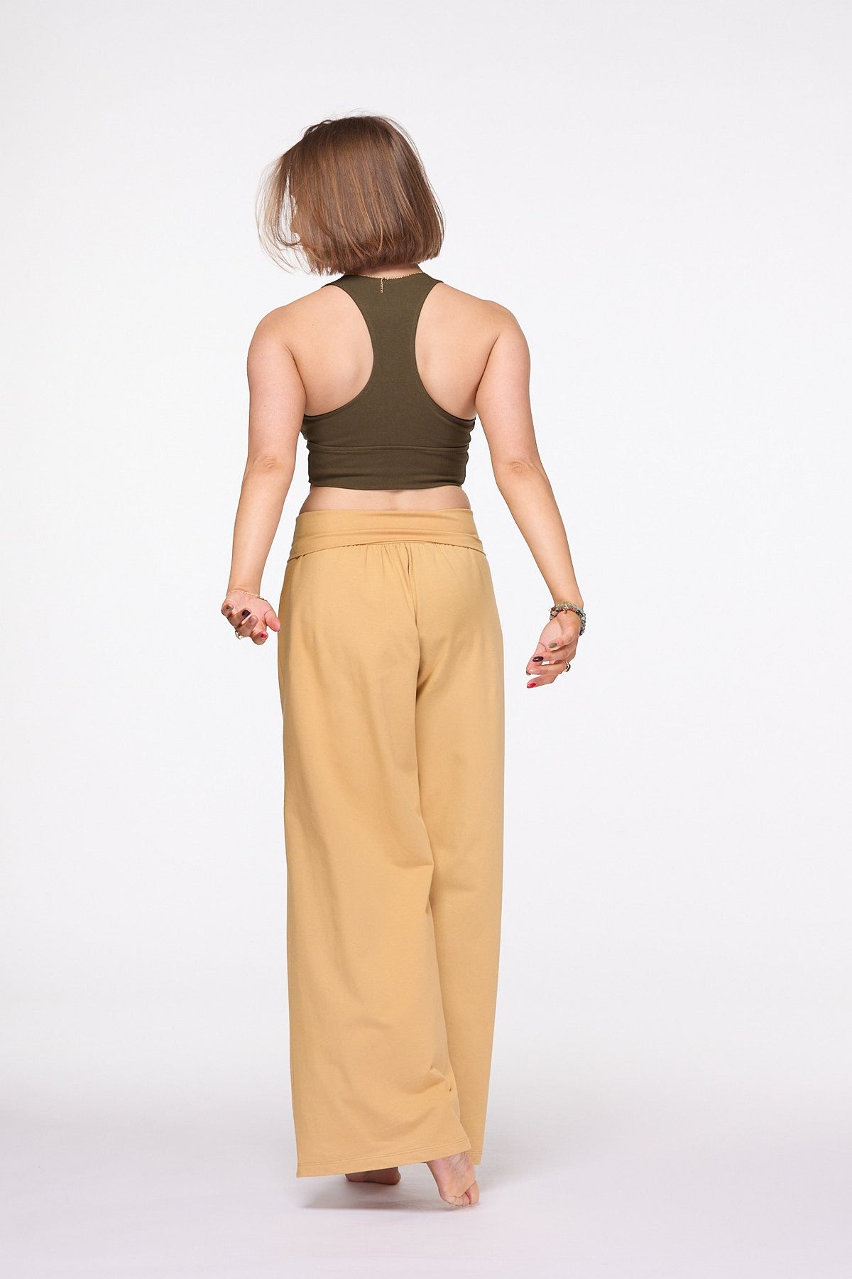 Palazzo Wide Leg Pants | Mustard